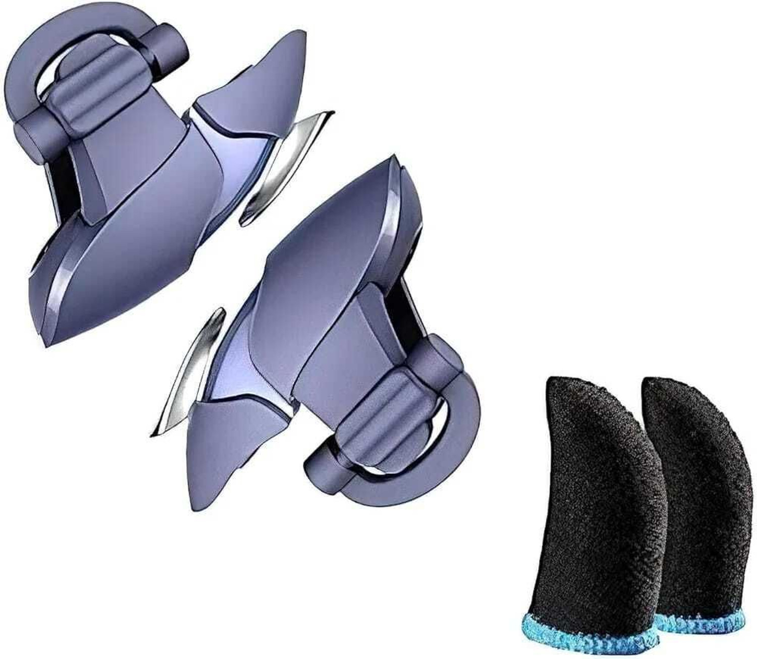 Image of AWD Blue Shark Pub-g Trigger all smart phone Buttons L1 R16 Gaming Accessory Kit