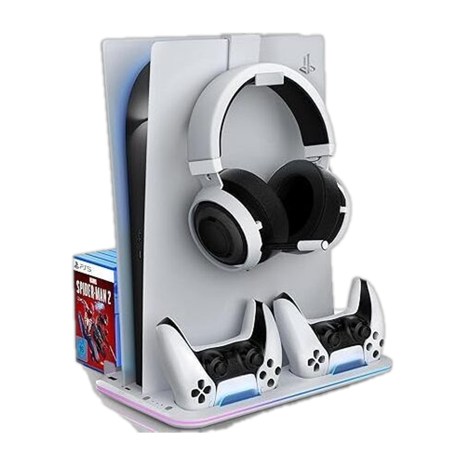 sounce RGB PS5 Cooling Stand with Dual Controller Charging Dock & Fan  Gaming Accessory Kit