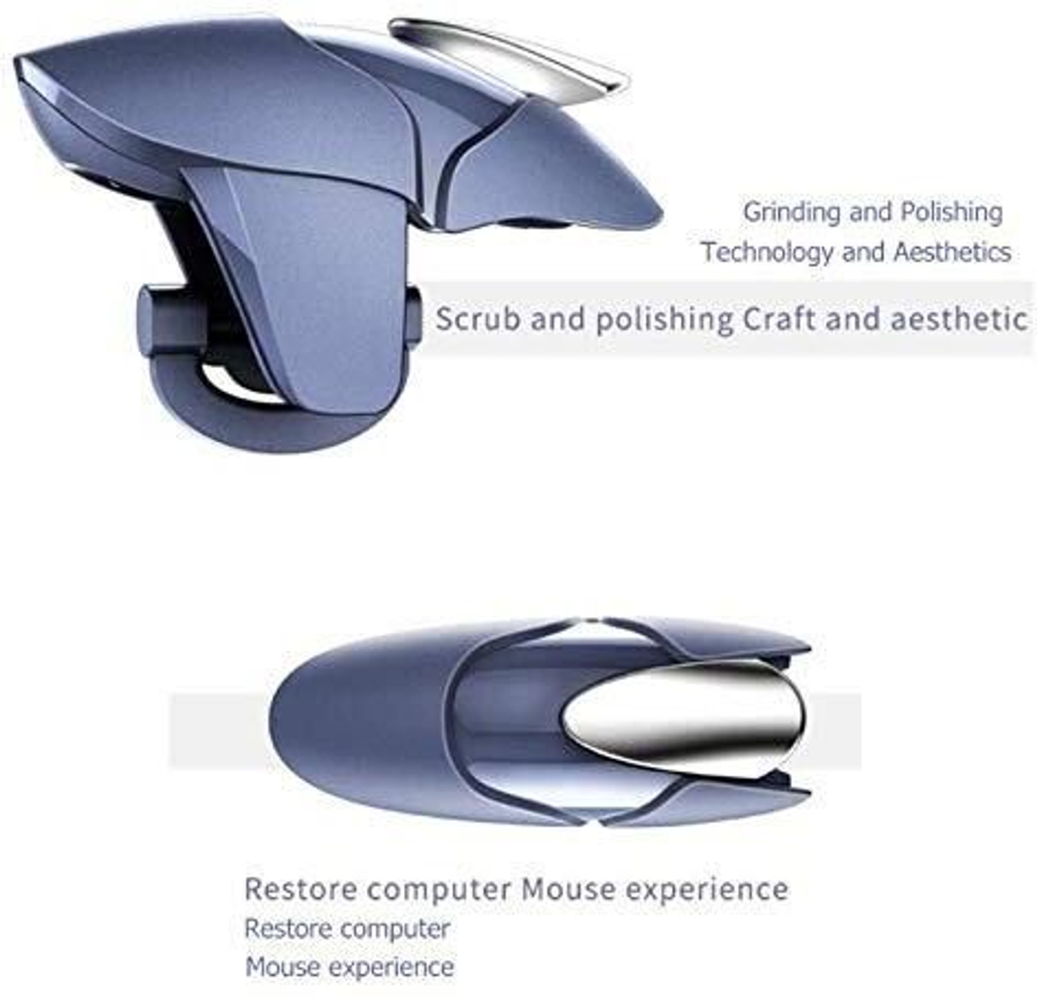 Image of VORLEN Blue Shark Pub-g Trigger all smart phone Buttons L1 R44 Gaming Accessory Kit