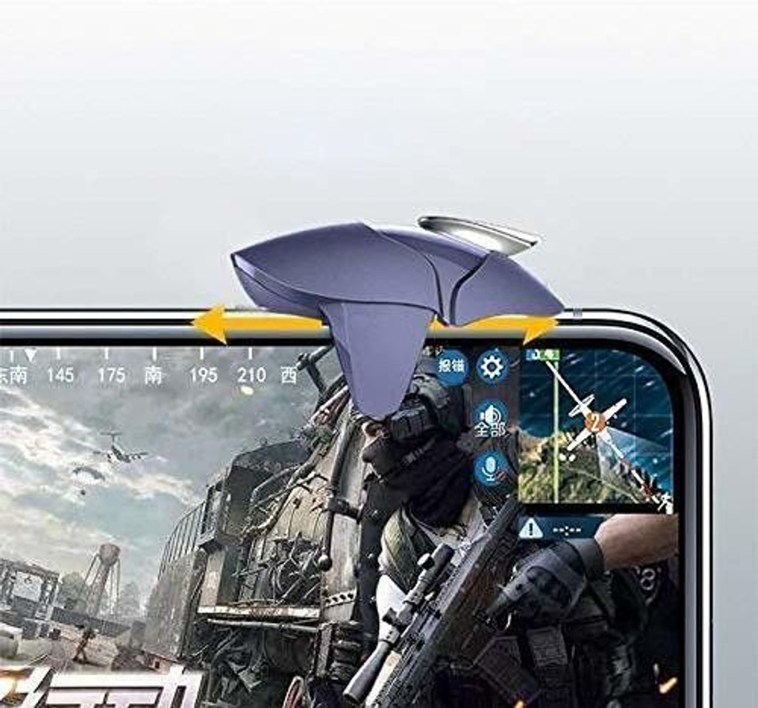 Image of AWD Blue Shark Pub-g Trigger all smart phone Buttons L1 R5 Gaming Accessory Kit