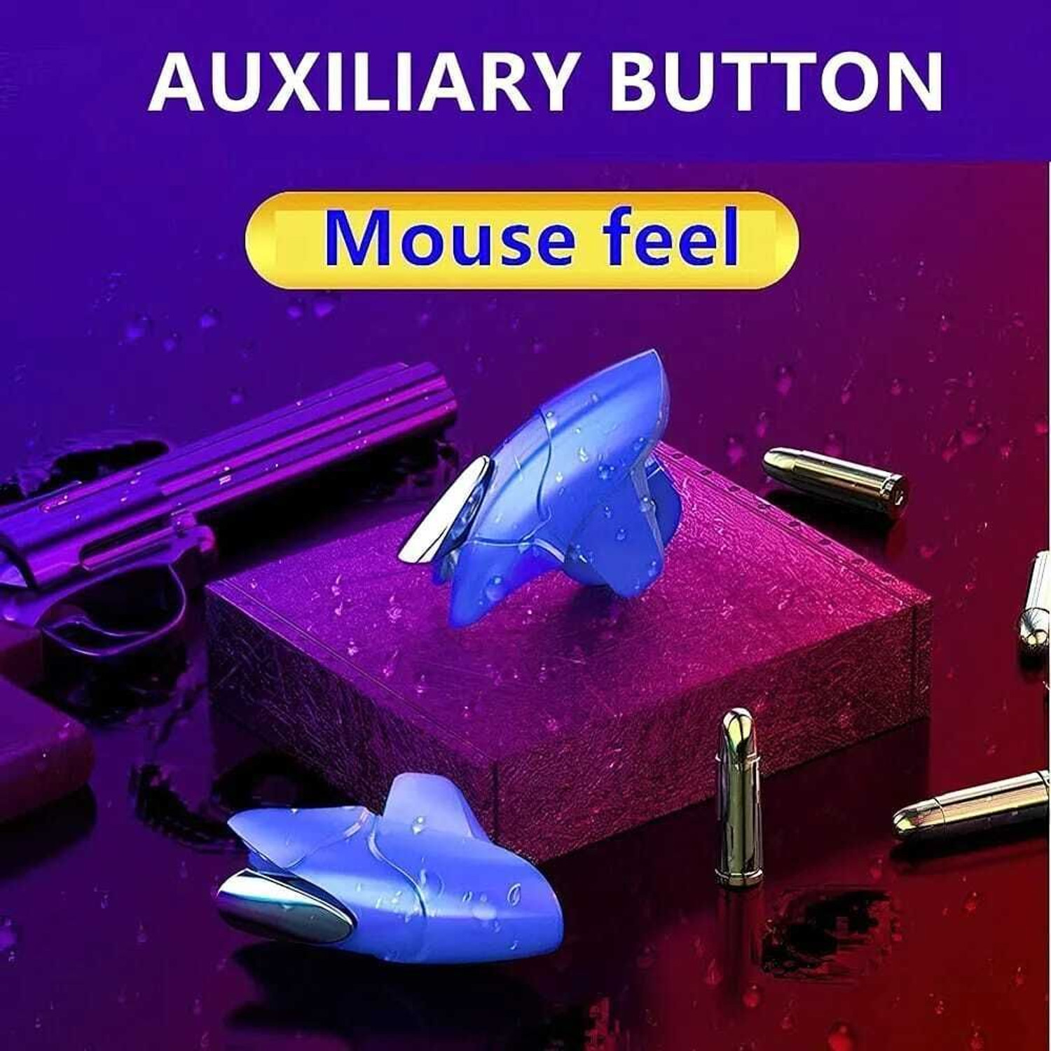 Image of AWD Blue Shark Pub-g Trigger all smart phone Buttons L1 R22 Gaming Accessory Kit