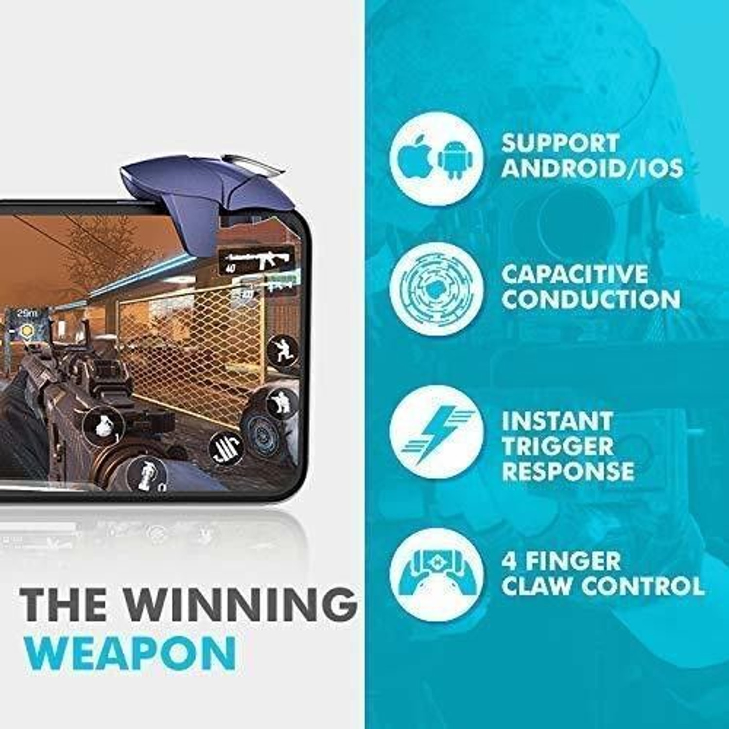 Image of Orvik pubg Remote Trigger Controller Fire Key Button Super Gaming Accessory Kit