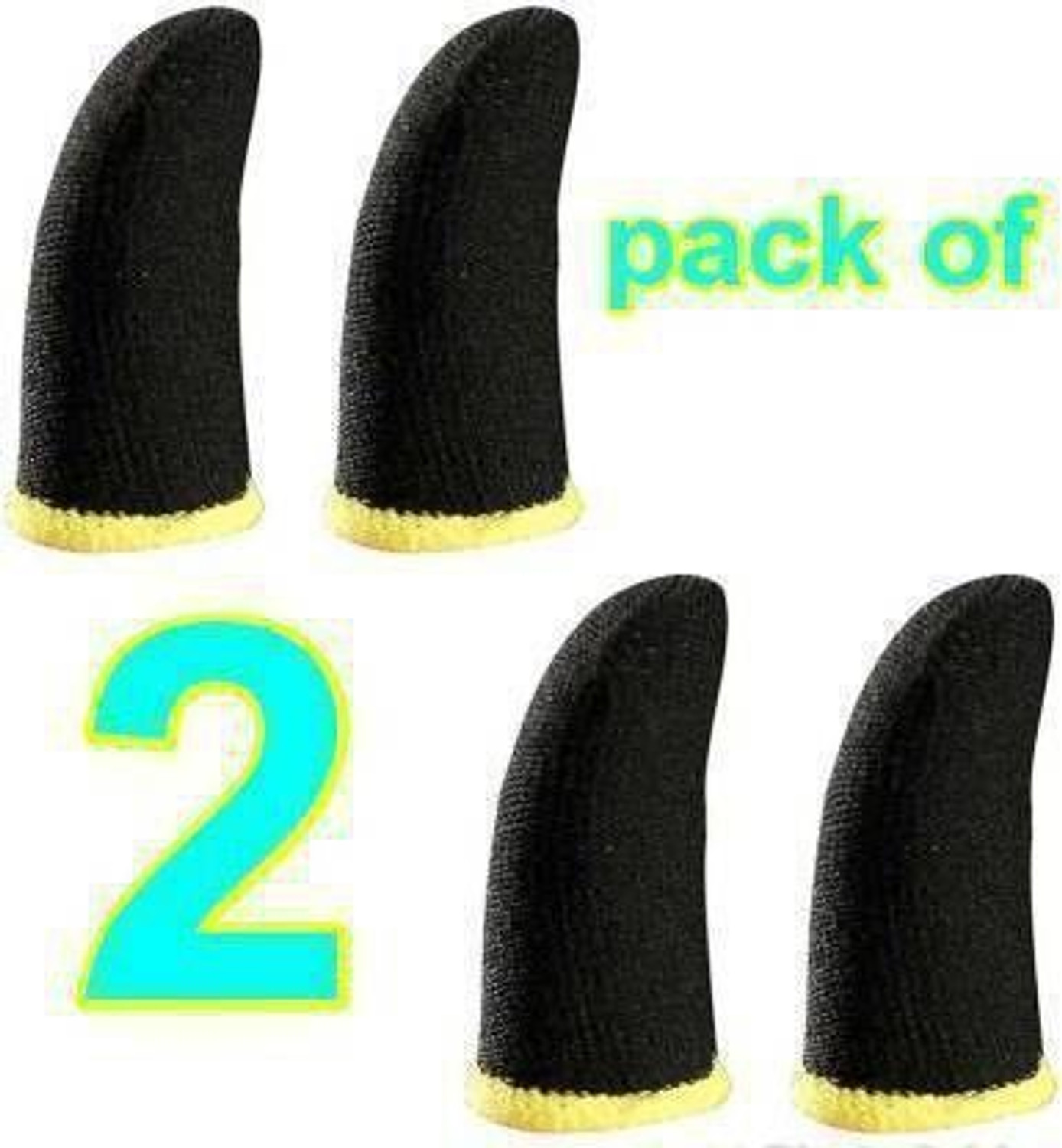 Image of Bal samrat Mobile Finger Sleeve 2 Pair Trigger Game Co0ntroller for PUBG, COD Gaming (S-2-20) Finger Sleeve