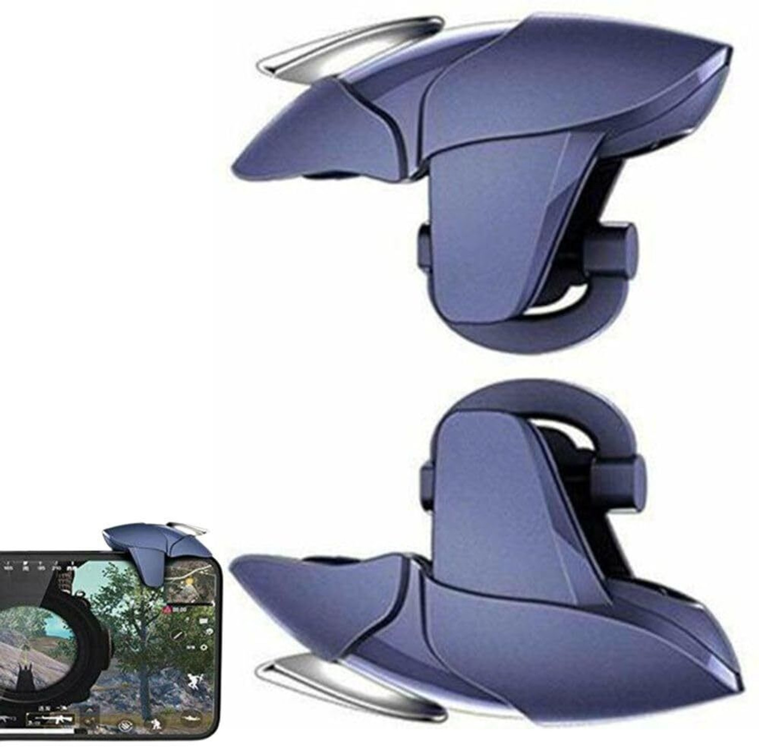 Image of VORLEN Blue Shark Pub-g Trigger all smart phone Buttons L1 R29 Gaming Accessory Kit