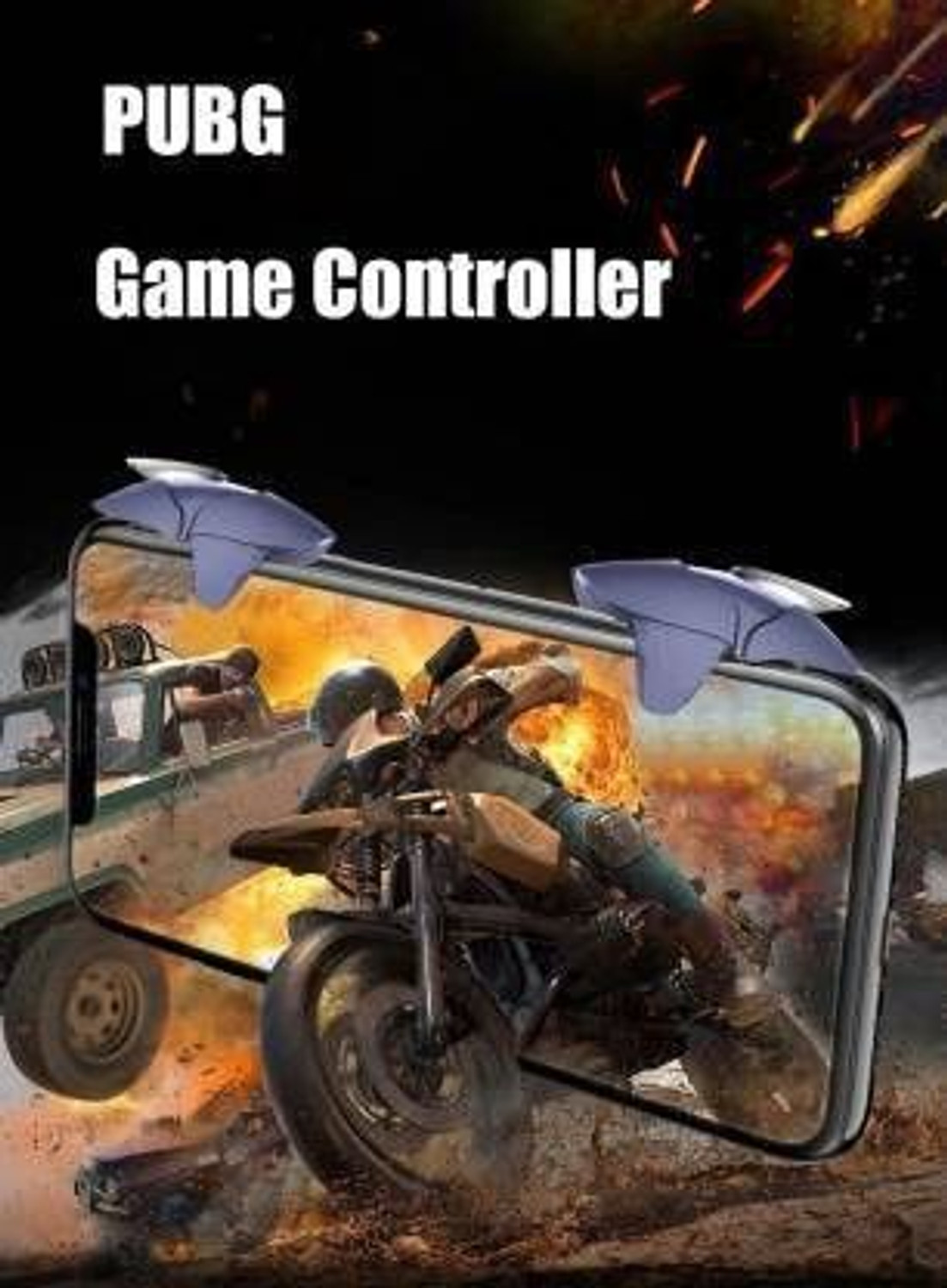 Image of VORLEN Blue Shark Pub-g Trigger all smart phone Buttons L1 R42 Gaming Accessory Kit