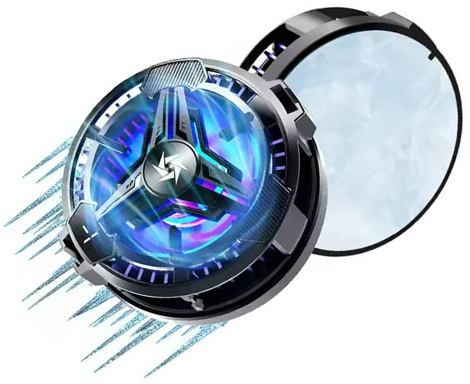 MOOZMOB Magnetic Absorption SL10 Mobile Cooling Fan Perfect for Long Gaming Filming Ergonomic Cooling Pad