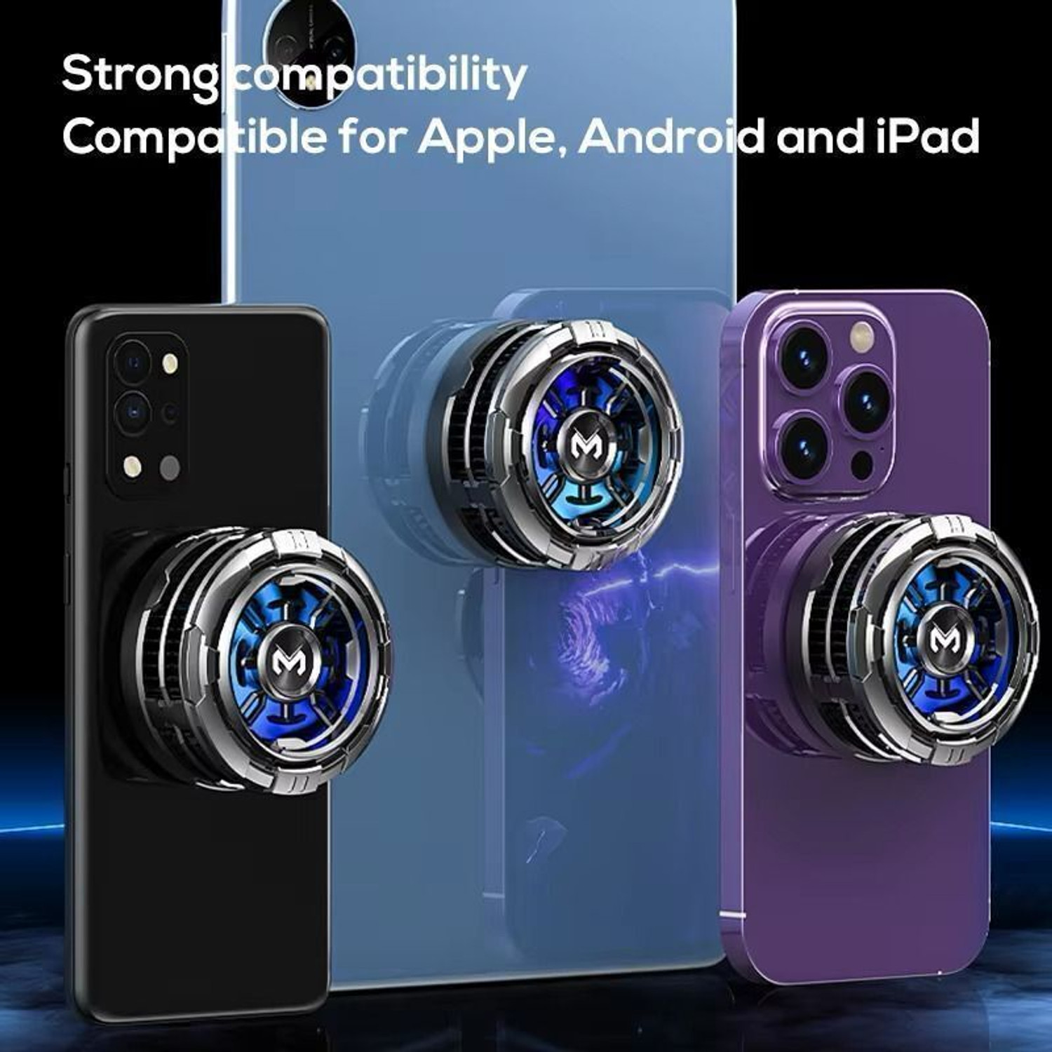 Image of Elixora ChillDrive RGB Phone Cooler - 0C Freeze, Adjustable Speed , Peak Gaming Cooler Gaming Accessory Kit
