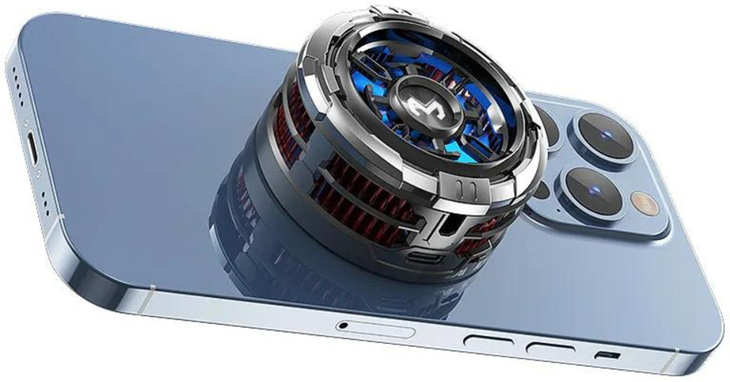 Image of Elixora FrostX RGB Gaming Phone Cooler , 0 Degree Freeze , Adjustable Speed Game Cooler Gaming Accessory Kit