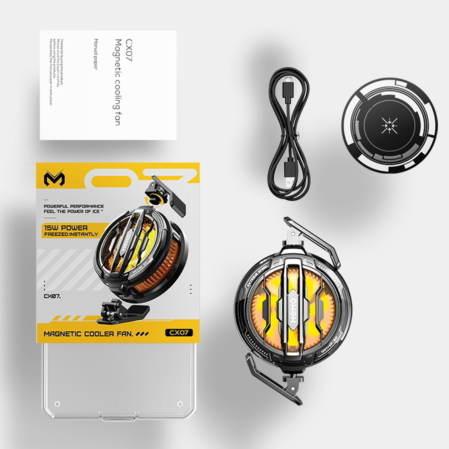 Image of Elixora HyperChill RGB Gaming Phone Cooler , Silent Cooling , Freezing Temp , Magsafe Gaming Accessory Kit