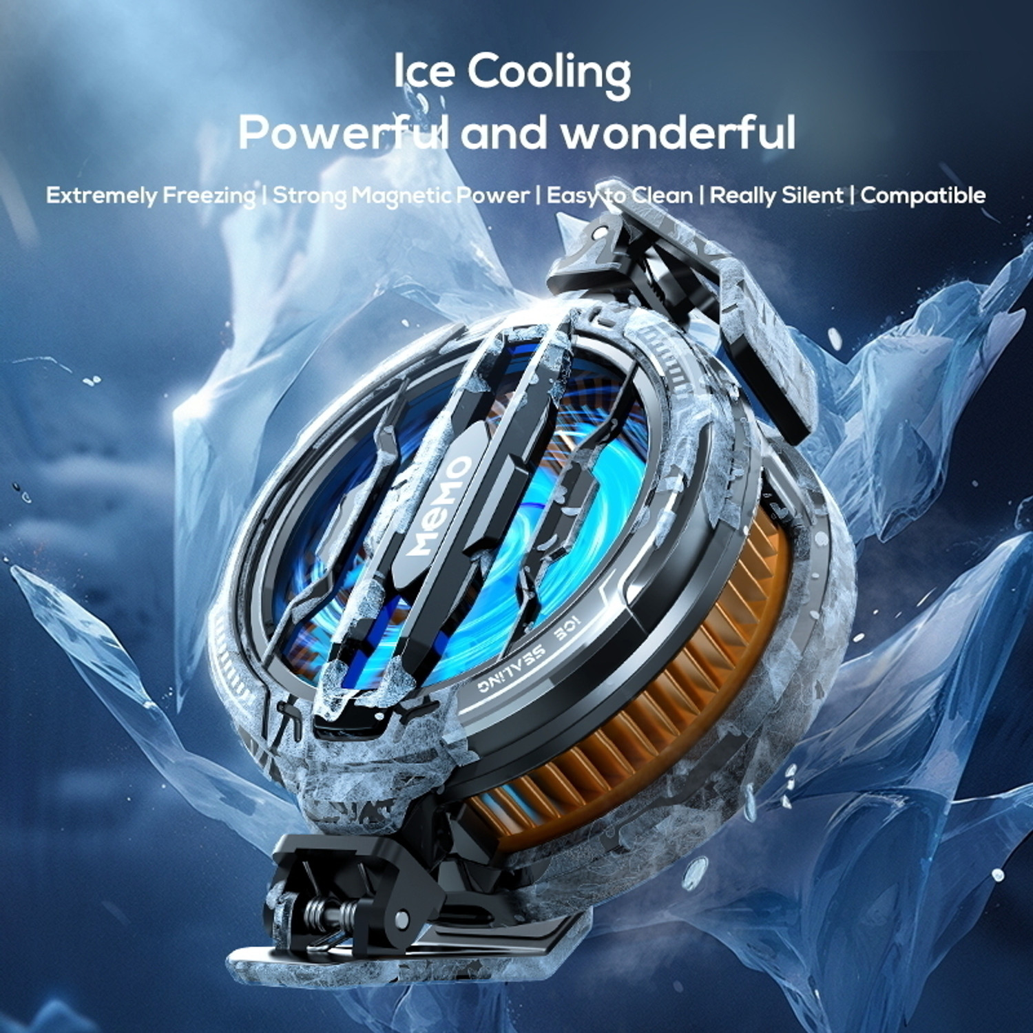 Image of Elixora HyperChill RGB Gaming Phone Cooler , Silent Cooling , Freezing Temp , Magsafe Gaming Accessory Kit