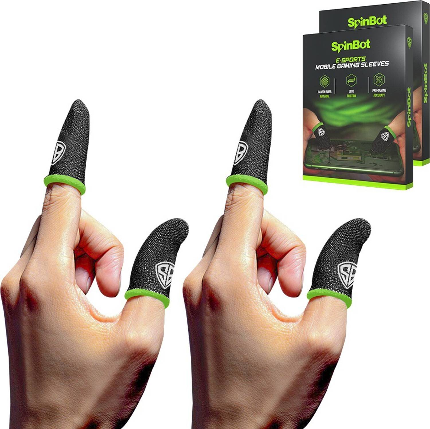 SpinBot Gaming Sleeves 4-Pack, Black