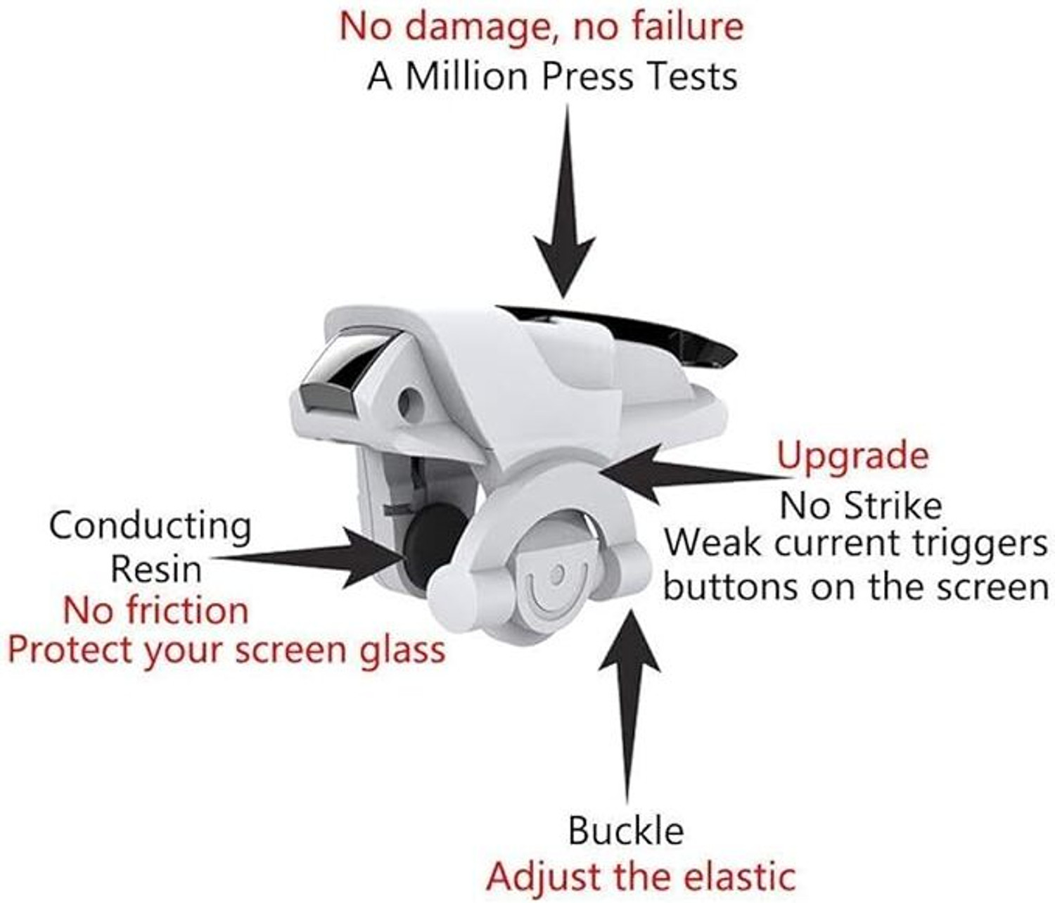 Image of Expresscraft White Shark Mobile Pubg Trigger Shooting Games Like Free Gaming Accessory Kit Gaming Accessory Kit