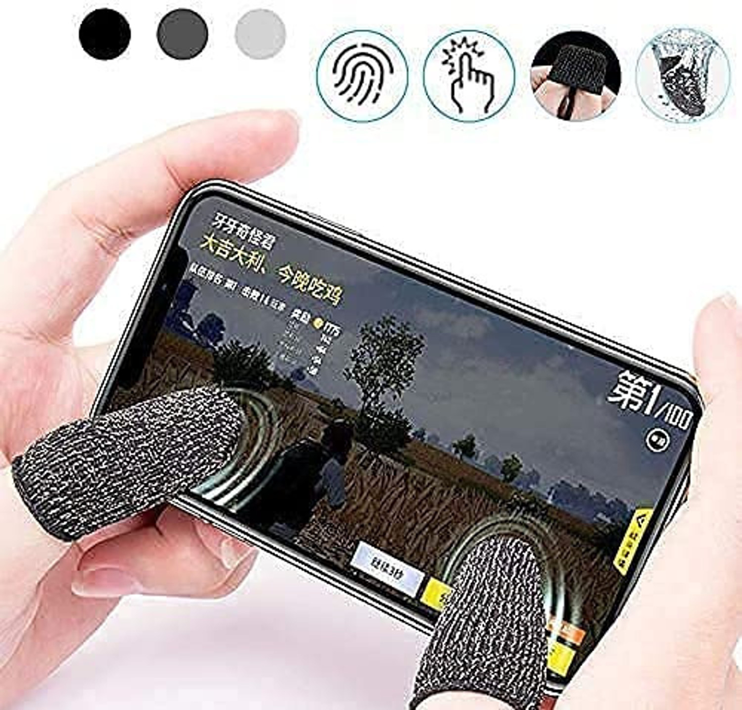 Image of TooHype Pack 2 Trigger+Finger sleeve Mobile pubg / FauG / Free Fire /Call of Duty Free fire Gaming Accessory Kit