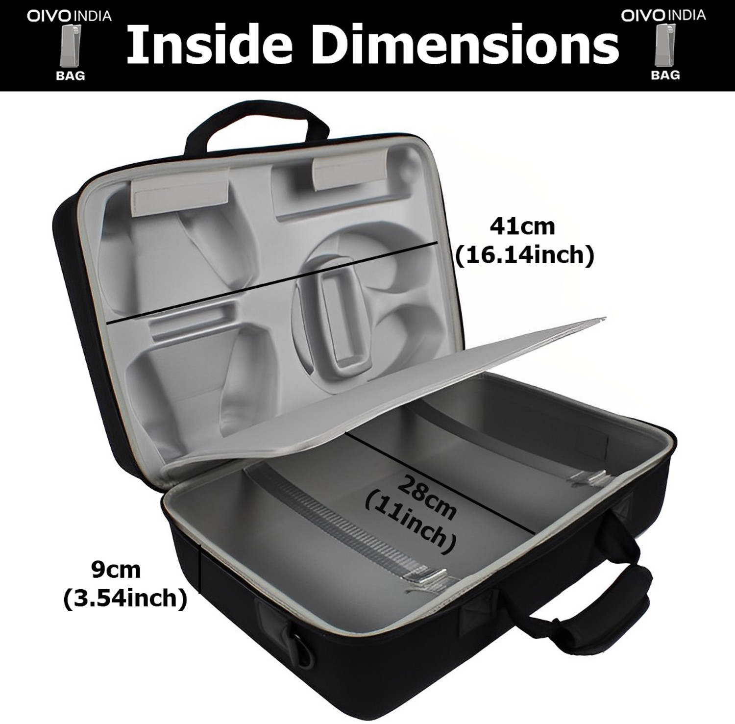 Image of OIVO INDIA PS5 Travel Carrying Case Combo, Hard Shell Storage Bag for PS5 Console Gaming Accessory Kit