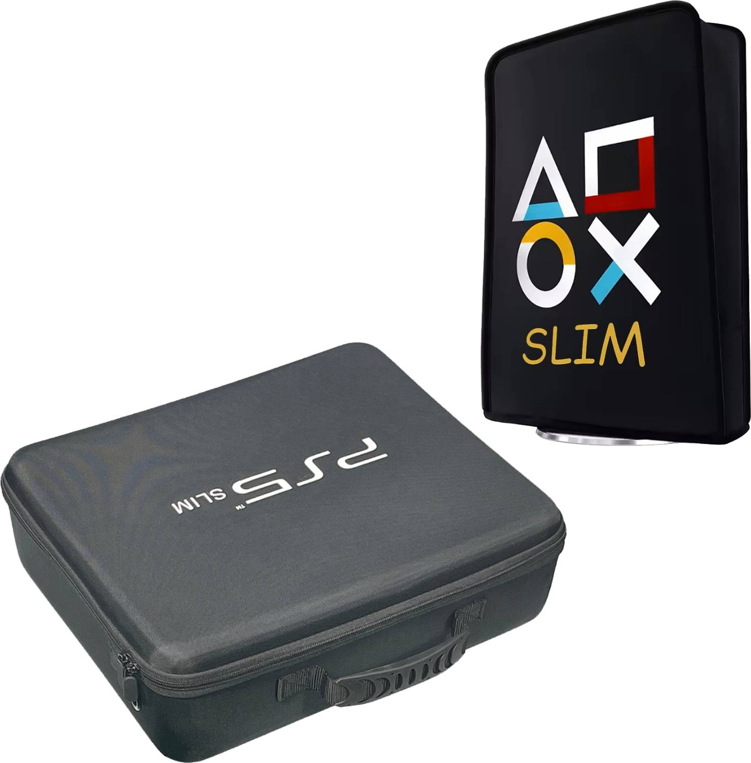 OIVO INDIA Slim Shoulder Travel Carrying Case for PS5 Slim Console & , Black Storage Bag Gaming Accessory Kit