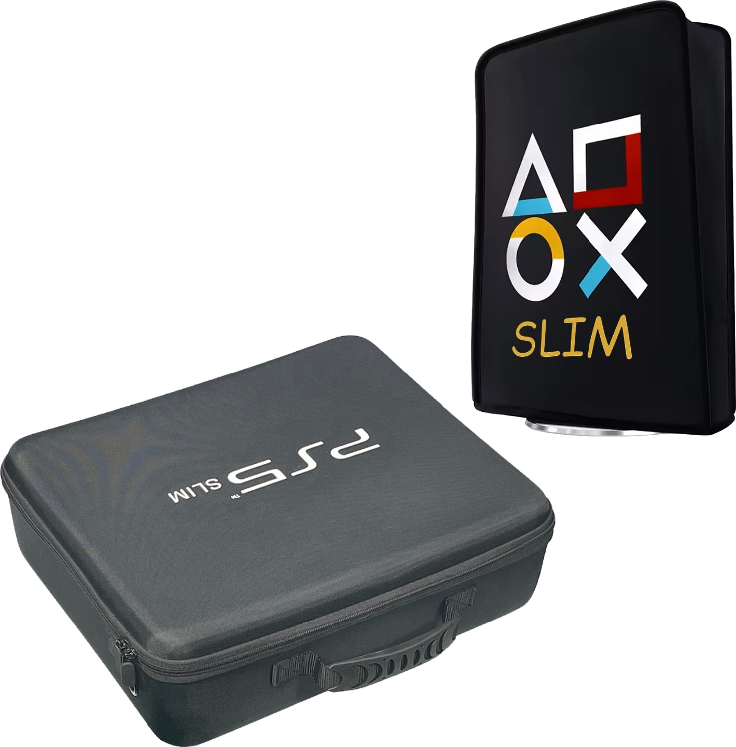 Image of OIVO INDIA Slim Shoulder Travel Carrying Case for PS5 Slim Console & , Black Storage Bag Gaming Accessory Kit