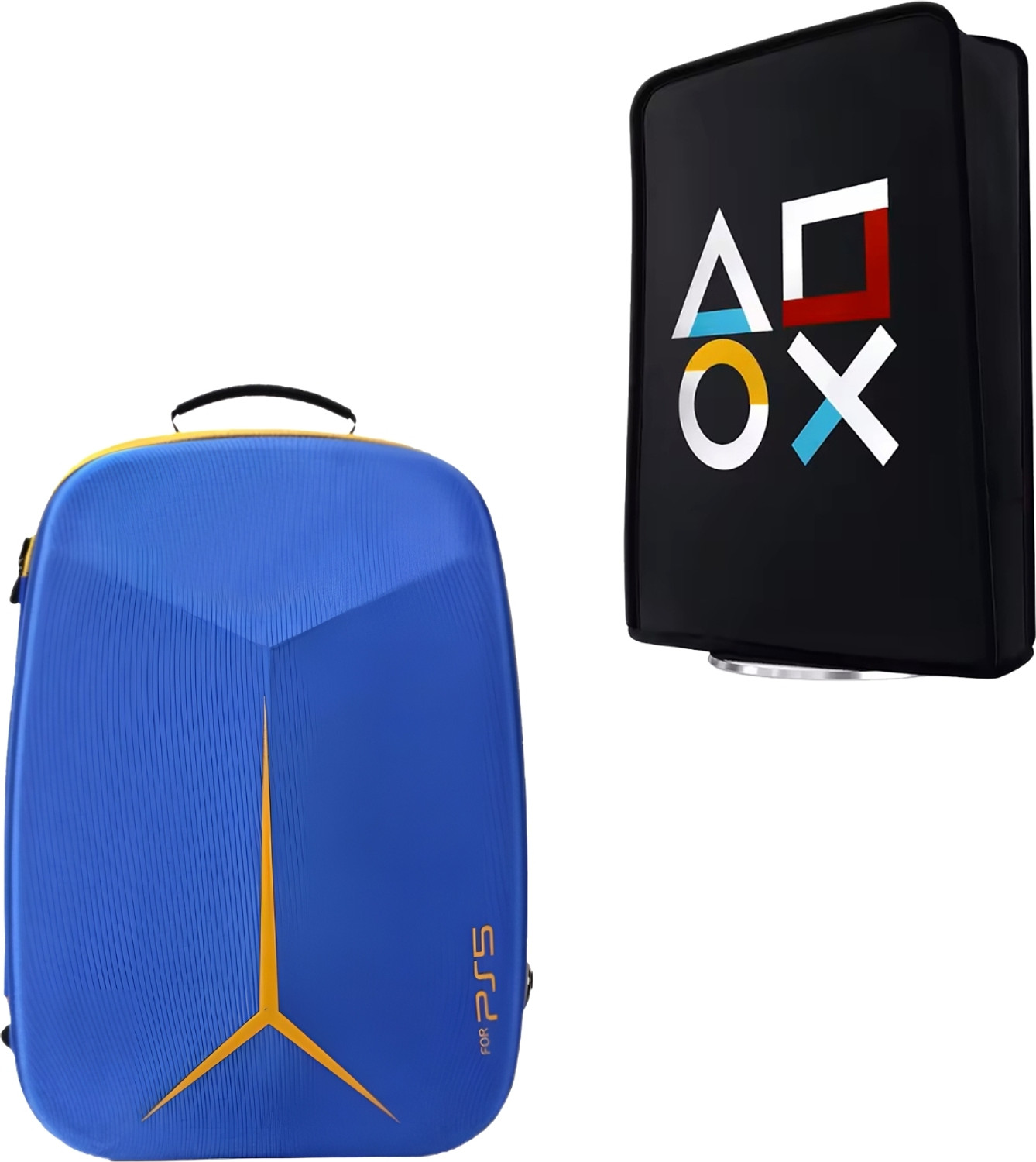 Image of OIVO INDIA Blue Backpack Travel Carrying Case for PS5 Console & , Hard Shell Storage Bag Gaming Accessory Kit