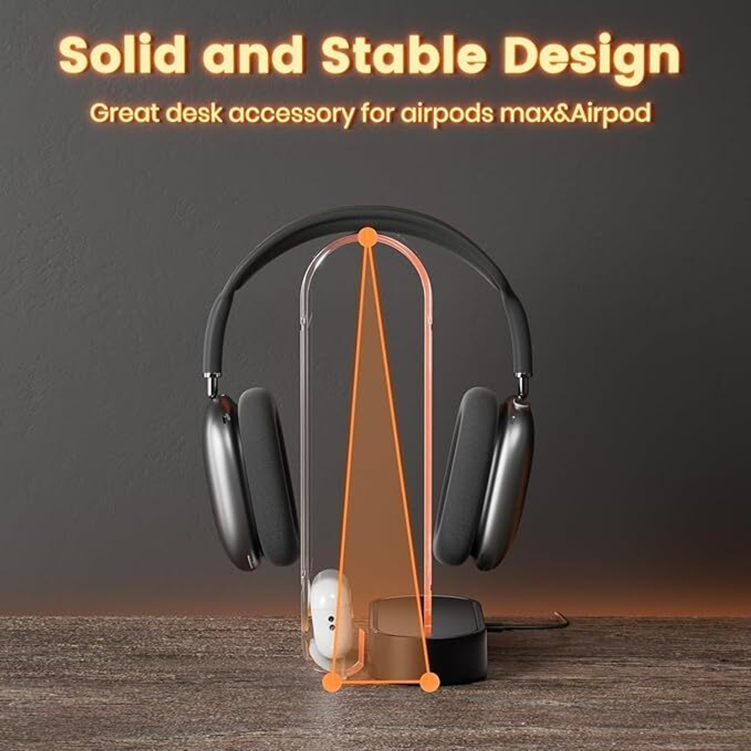 Image of OOPZ Acrylic RGB Headphone Stand Gaming Accessory Kit