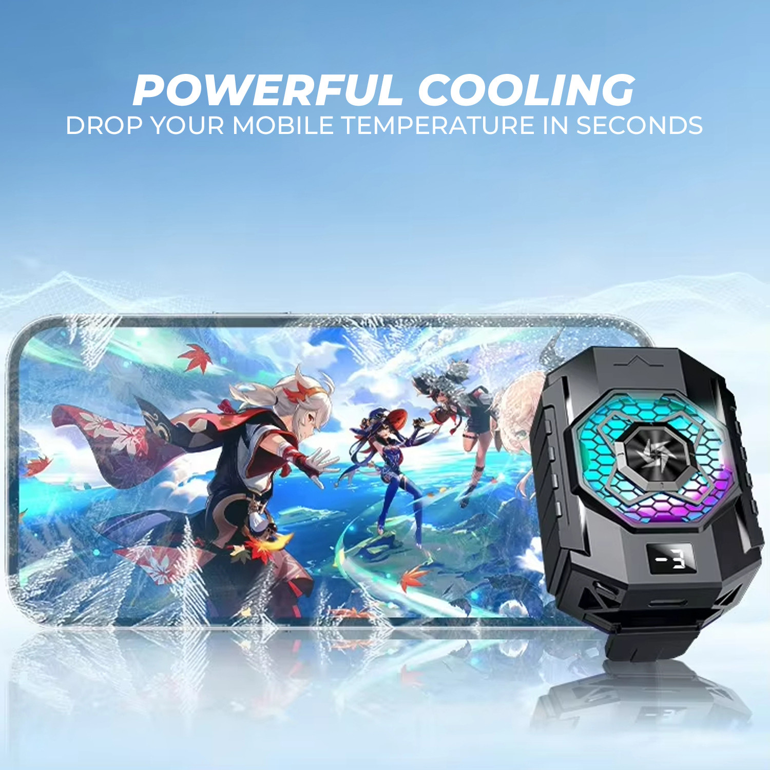 Image of MOOZMOB SL31 Mobile Phone Cooling Gaming Fan Cooler Gadget 1 Fan Ergonomic Cooling Pad
