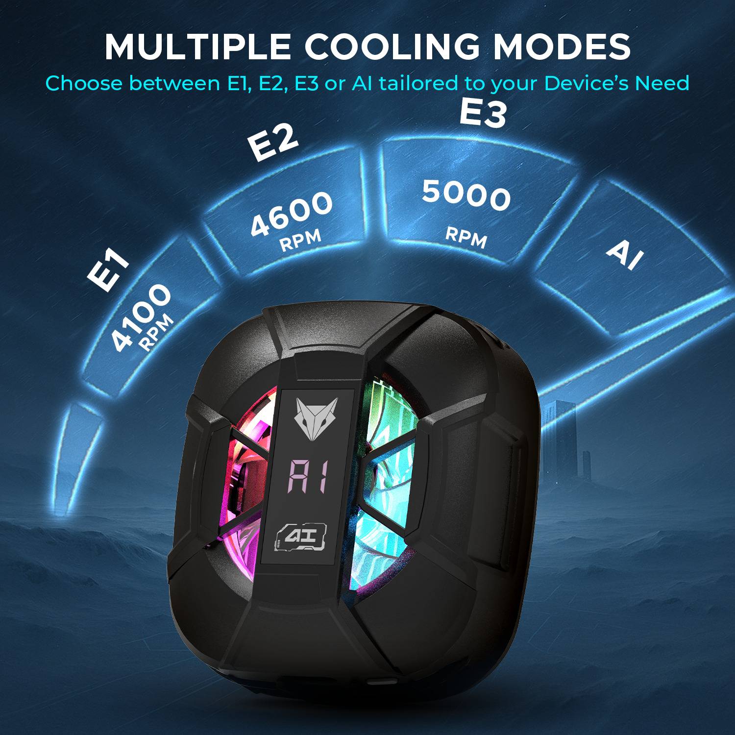 EVOFOX Hailstone Sense AI RGB Magsafe Mobile Cooler - Image 4
