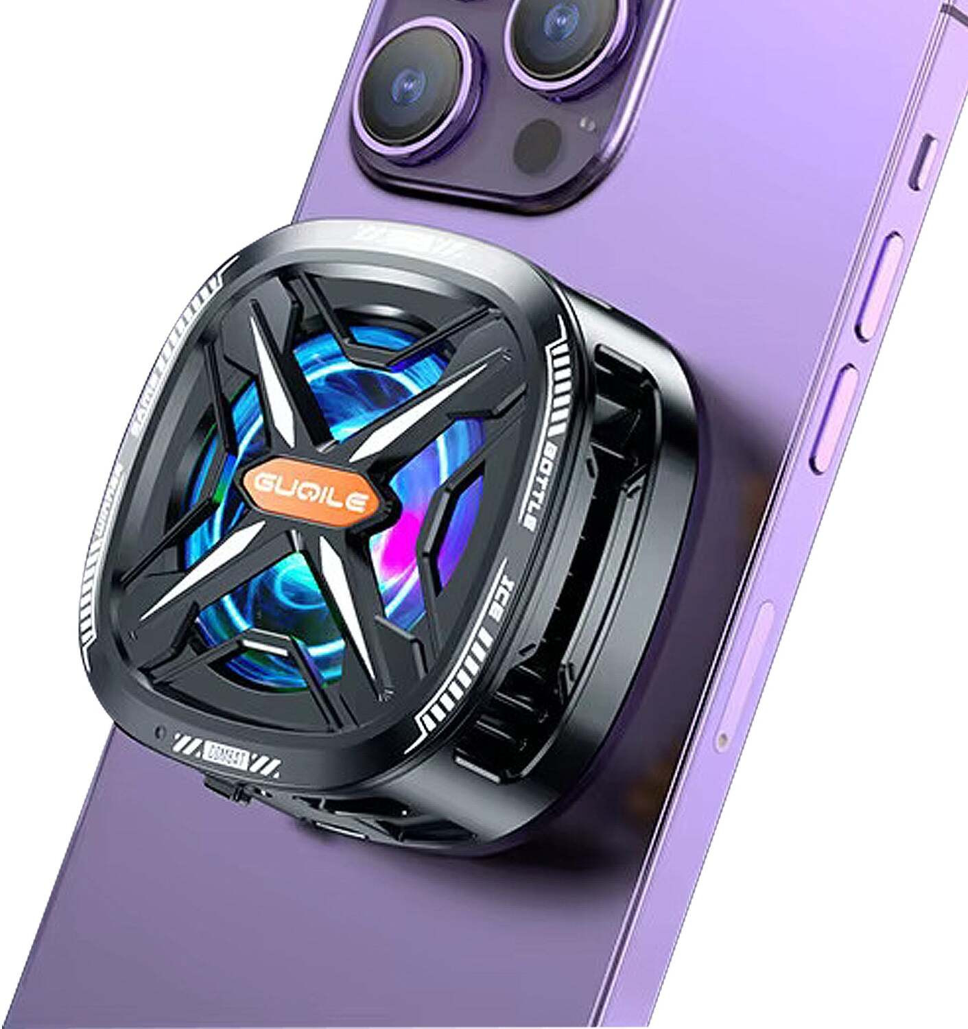 Image of FITRIC Rechargeable Magnetic Smartphone Cooler Fan Portable Radiator for Gaming Phones Gaming Accessory Kit