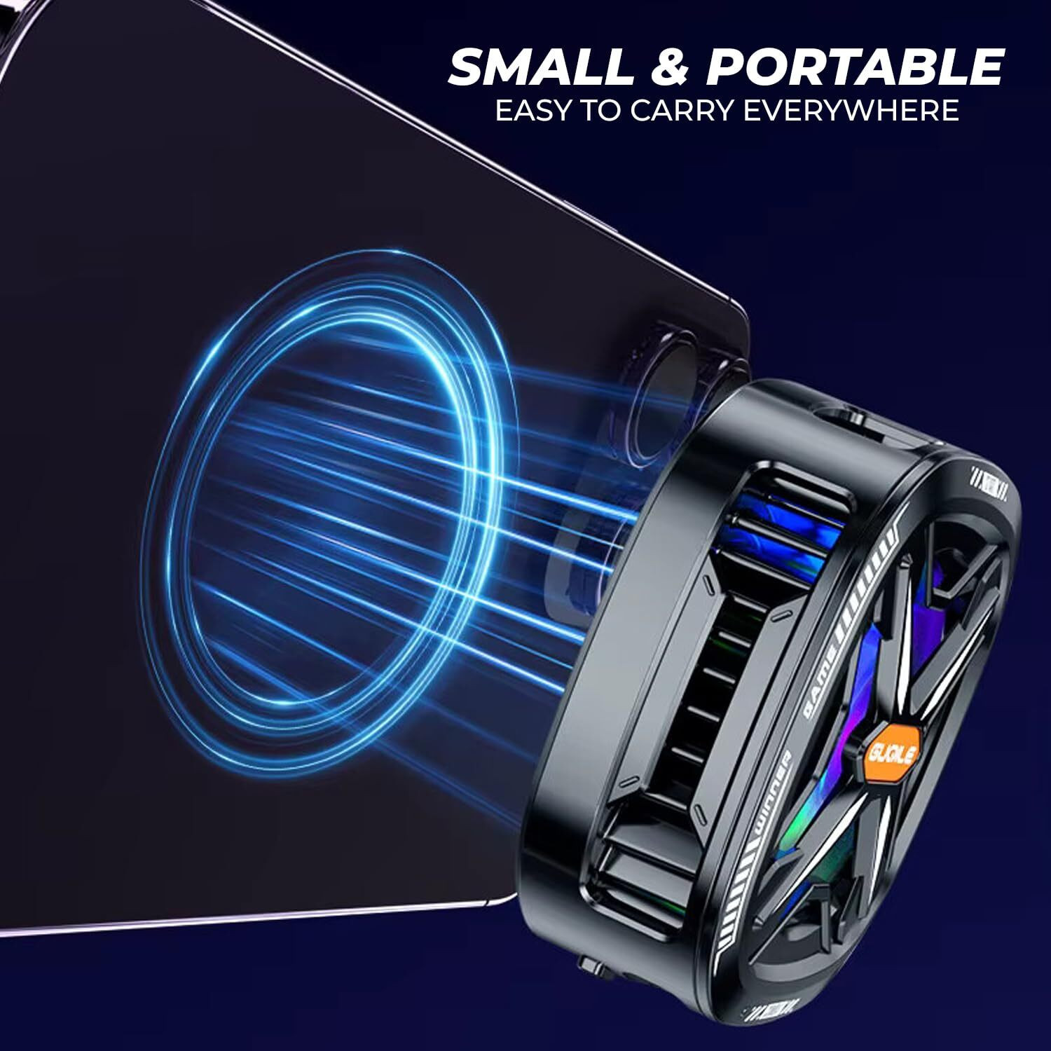 Image of FITRIC Portable Mobile Cooler Fan for PUBG BGMI Fast Cooling Magnetic Phone Radiator Gaming Accessory Kit