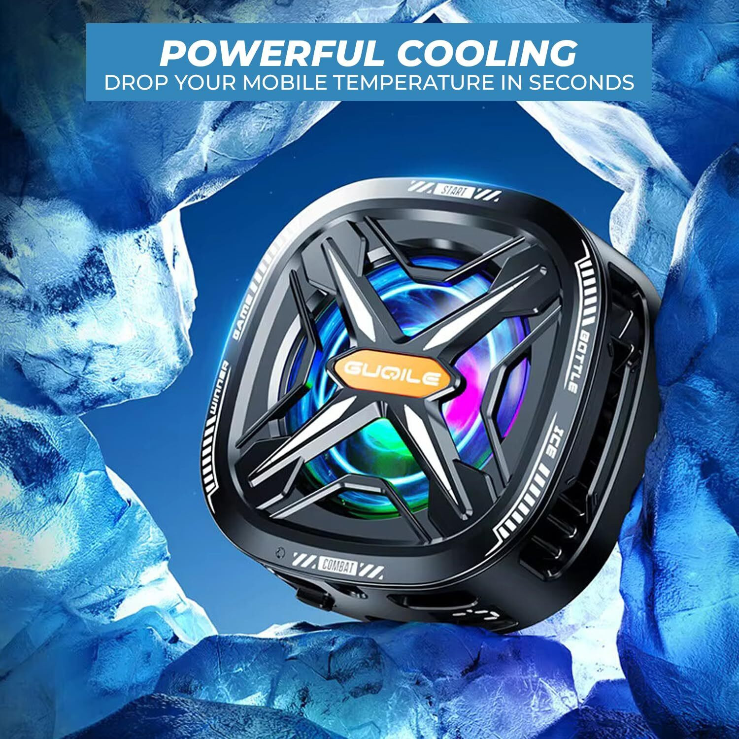 Image of FITRIC Portable Mobile Cooler Fan for PUBG BGMI Fast Cooling Magnetic Phone Radiator Gaming Accessory Kit