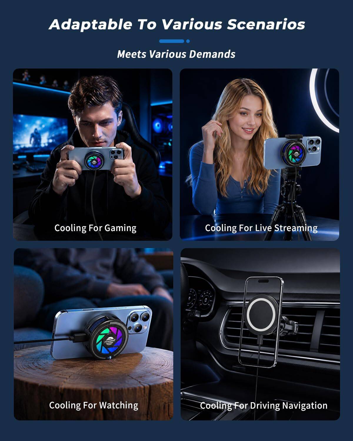 Grenaro Magnetic Phone Cooler,Mobile Cooler for Gaming with Enhanced Refrigeration Chip Gaming Accessory Kit - Image 5