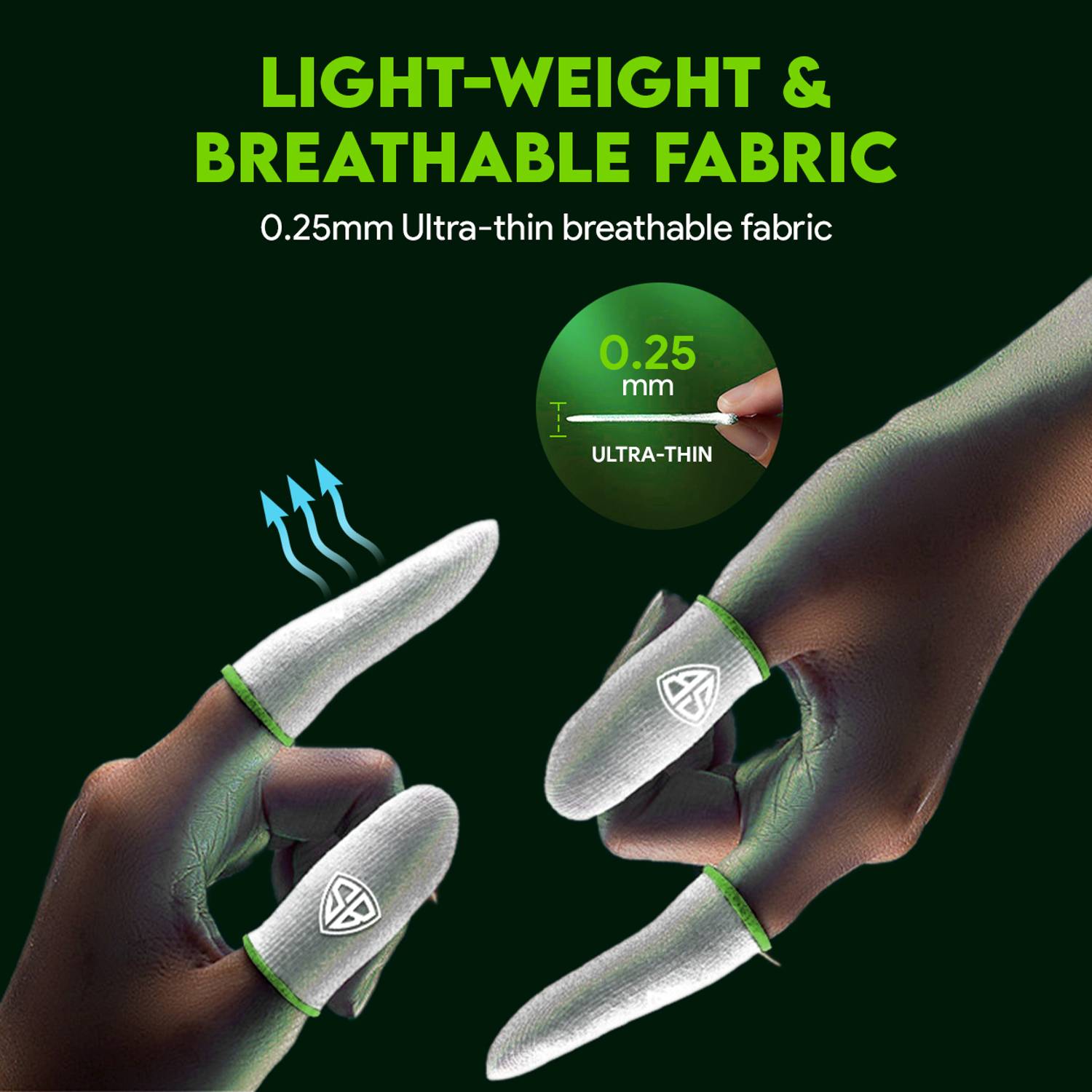 SpinBot Silver Finger Sleeves 4 Pack - Image 3