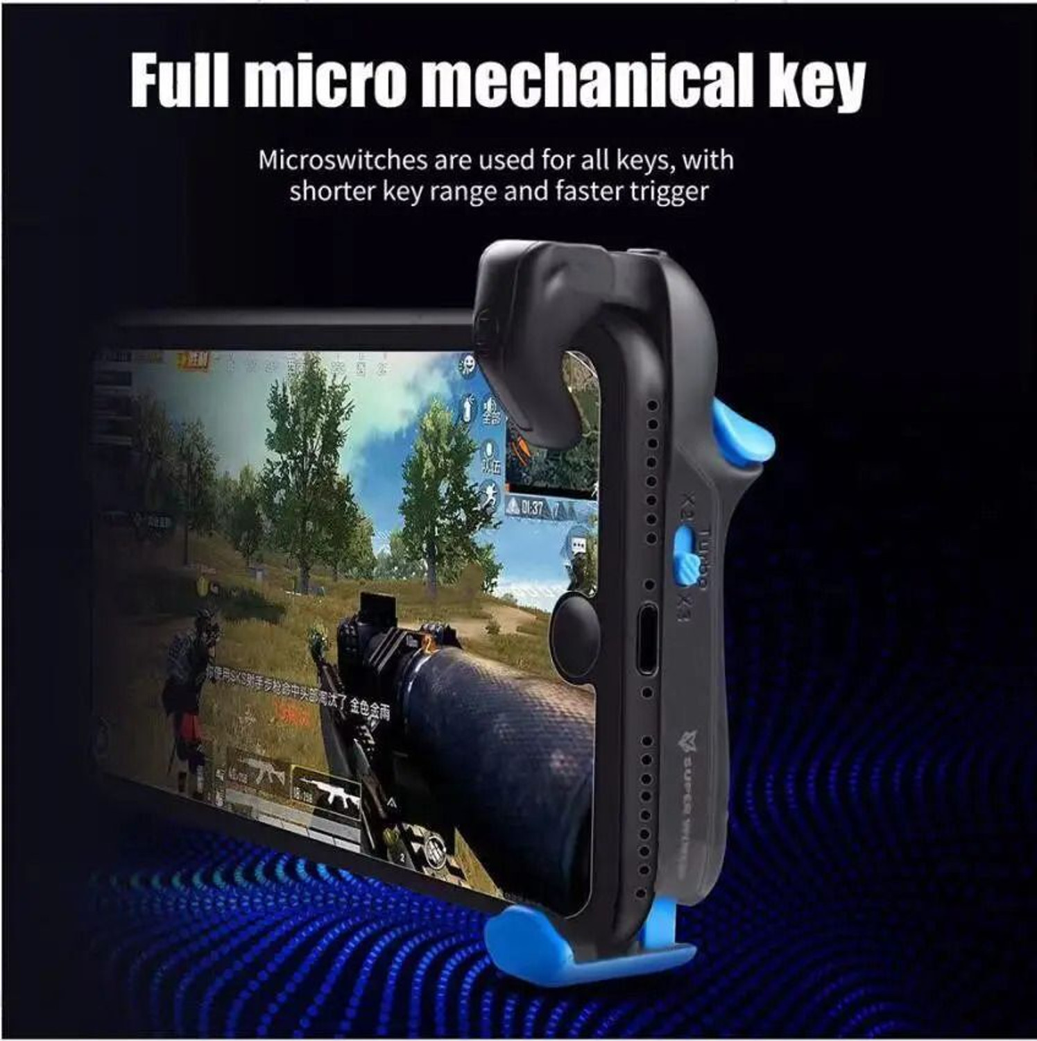Image of Cubonic Auto Gun Red Thorn M16 PUBG Wireless Controller Mobile Fire Sensitive Controller Gaming Accessory Kit