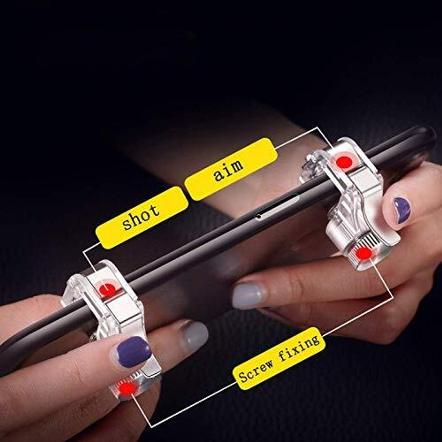 Image of GENIUSGRAWTH Heavy Trigger Conductive Mobile Gaming Triggers & All Android Gaming Accessory Kit