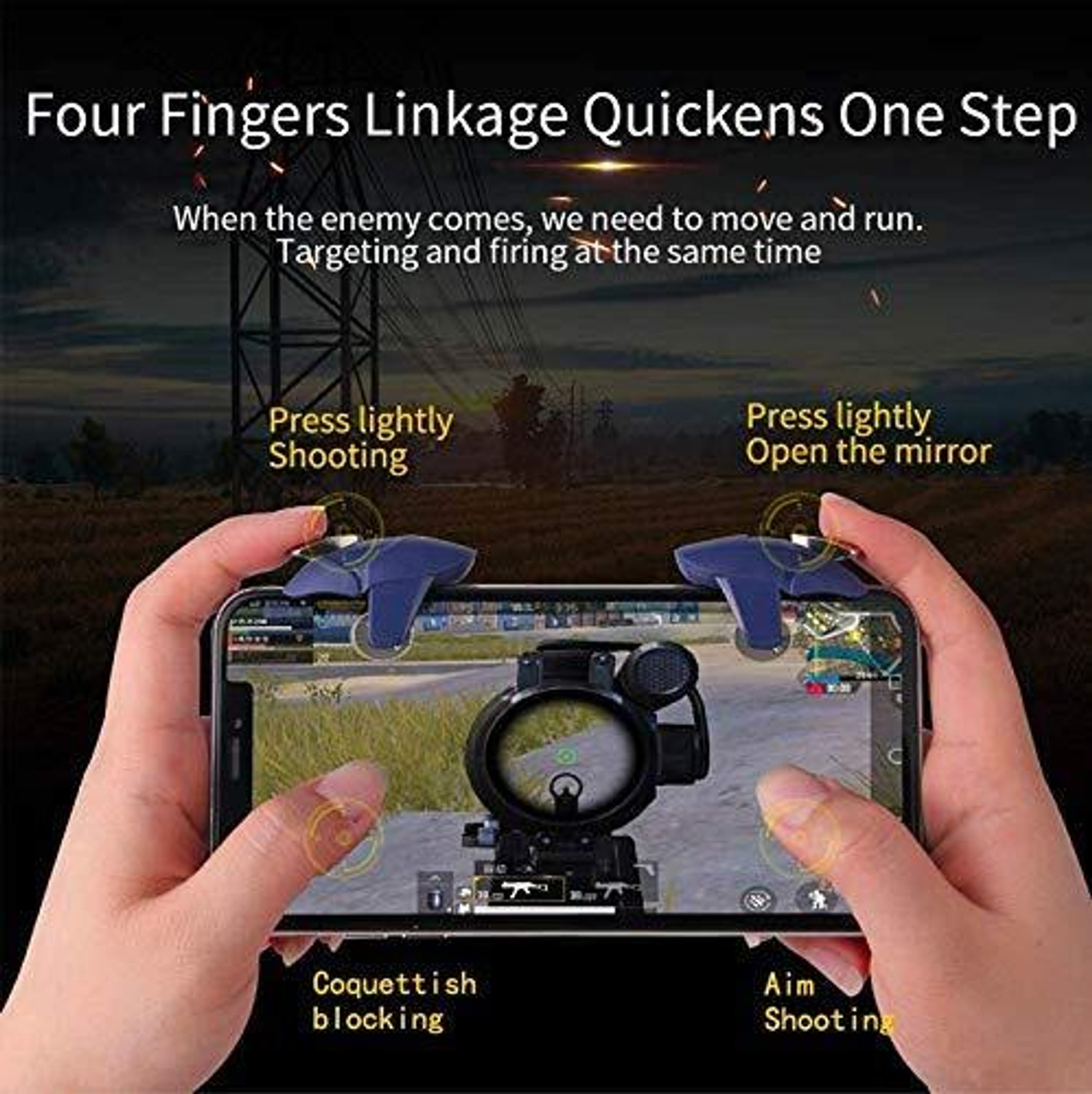Image of Expresscraft White Shark Mobile Pubg Trigger Shooting Games Like Free Gaming Accessory Kit Gaming Accessory Kit