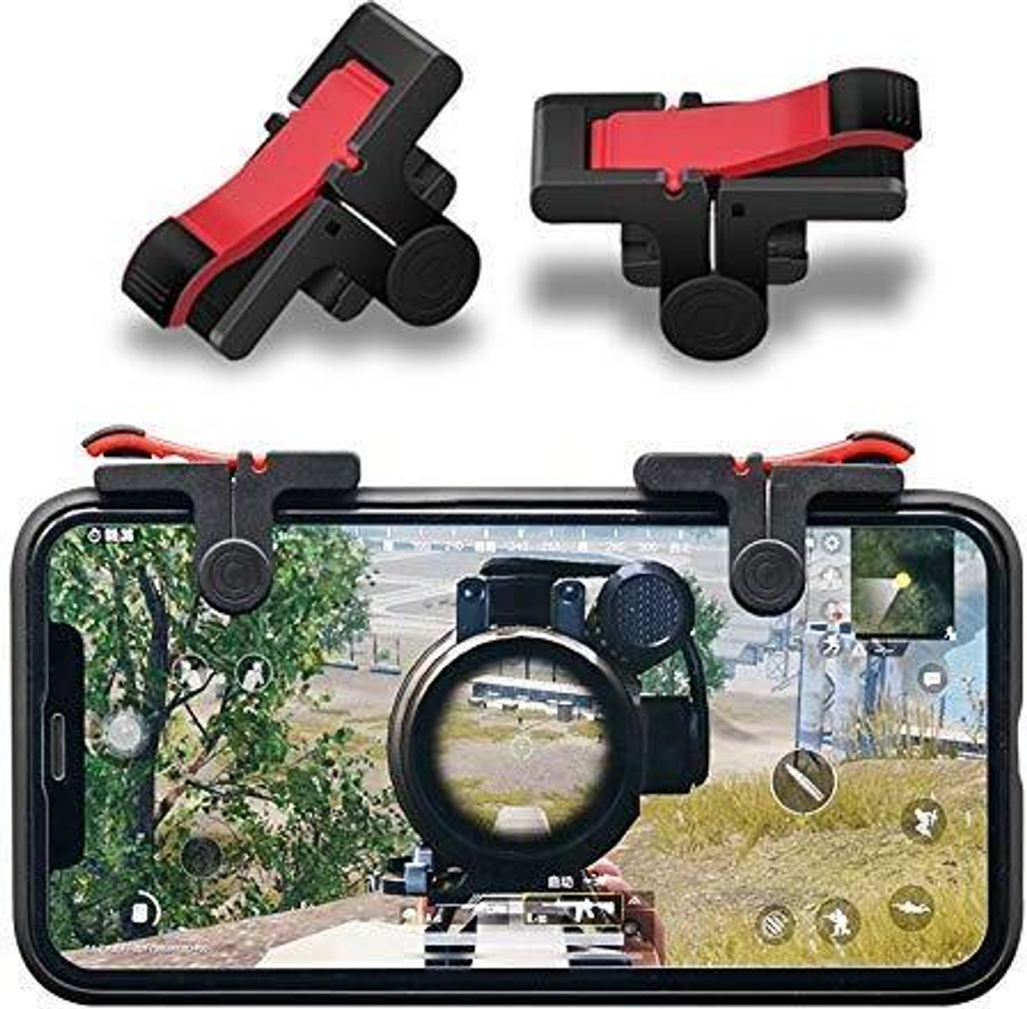 Image of GENIUSGRAWTH Heavy Trigger Conductive Mobile Gaming Triggers & All Android Gaming Accessory Kit