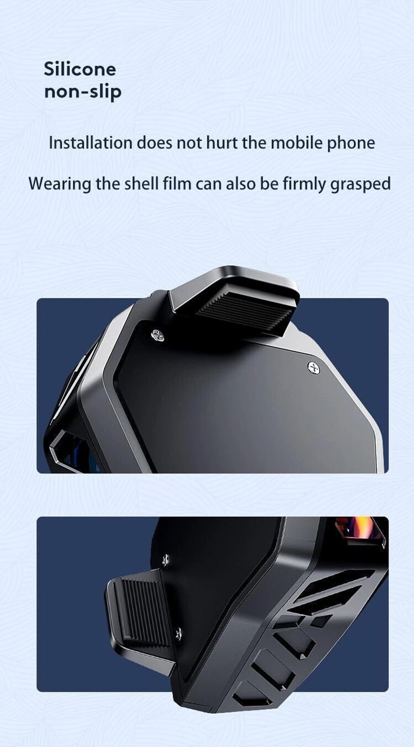 Image of Alfa Mobile Cooling Fan Rechargeable Battery Mobile Cooling Fan Rechargeable Fan Gaming Accessory Kit