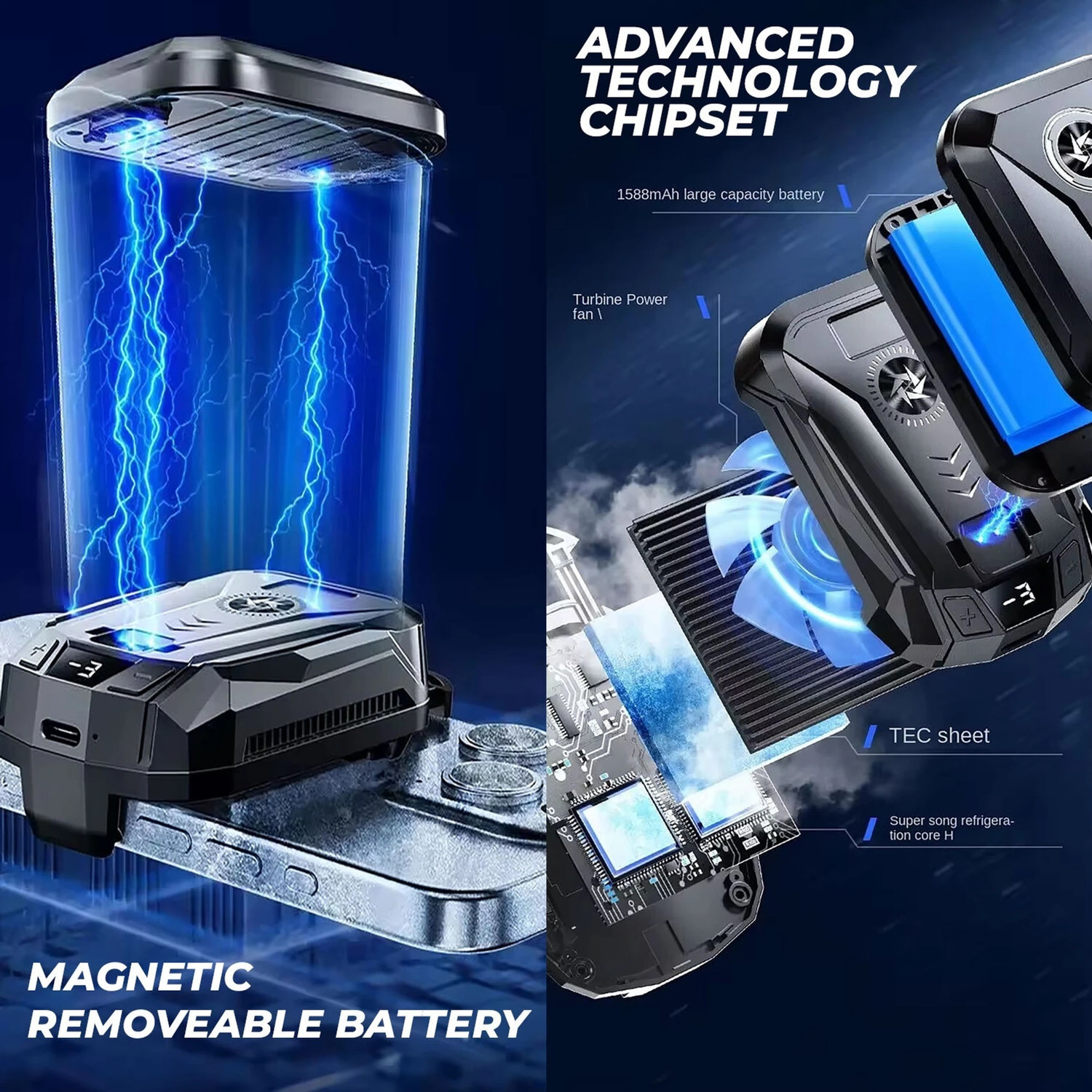 Image of Alfa SL14 Mobile Gaming Fan with Removable Battery Gaming Accessory Kit