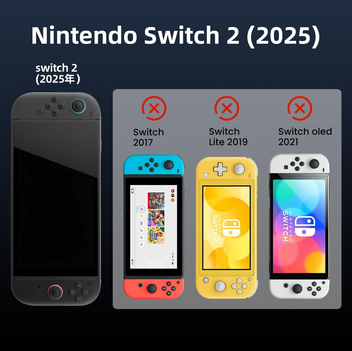 Image of OIVO INDIA Protective Case for Nintendo Switch 2 (2025), PC Front Cover + TPU Soft Back Gaming Accessory Kit