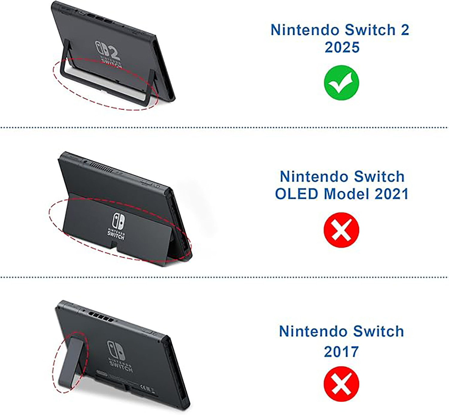 Image of OIVO INDIA Hard Shock-Absorption Protective Case (Pack of 2) for Nintendo Switch 2 (2025) Gaming Accessory Kit