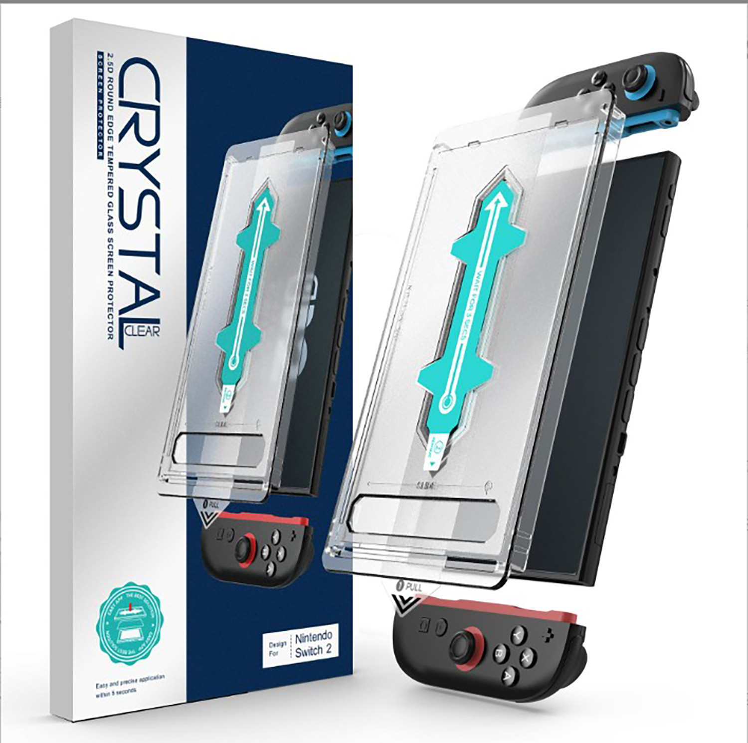 Image of OIVO INDIA Tempered Glass Screen Protector for Nintendo Switch 2 (8.7 Inch), Anti-Scratch Gaming Accessory Kit