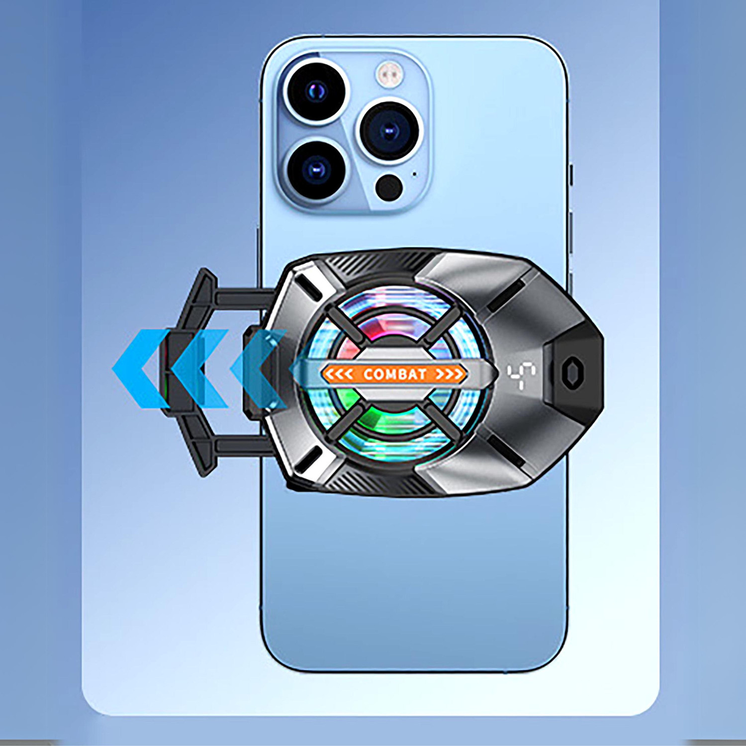 Image of Zusix FS09 Magnetic Mobile Radiator Cooling Fan, Semiconductor Phone Instant Gaming Gaming Accessory Kit