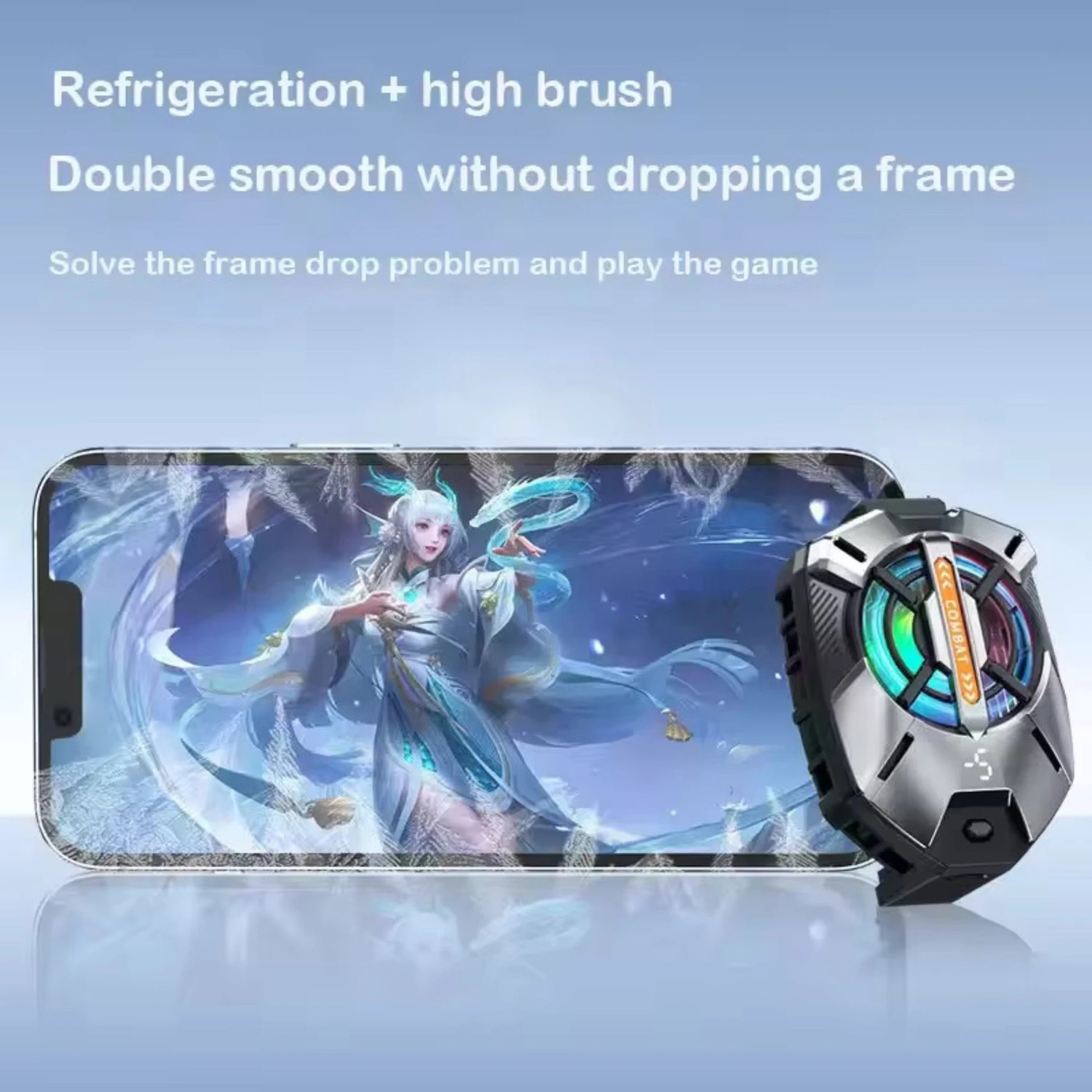 Image of Alfa FS09 Magnetic Mobile Radiator Cooling Fan, Semiconductor Phone Instant Gaming Gaming Accessory Kit
