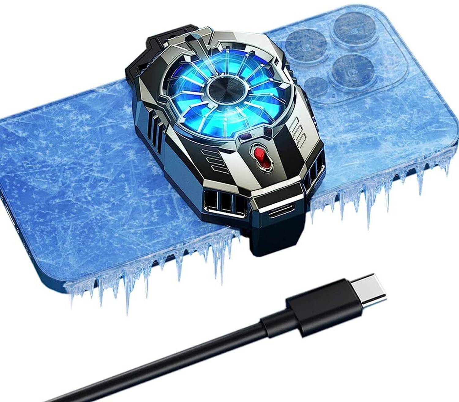 colorsole Mobile Cooler | Mobile Cooling Pad | Gaming Fan | For Instant Cooling 1 Fan Cooling Pad with Adjustable Height