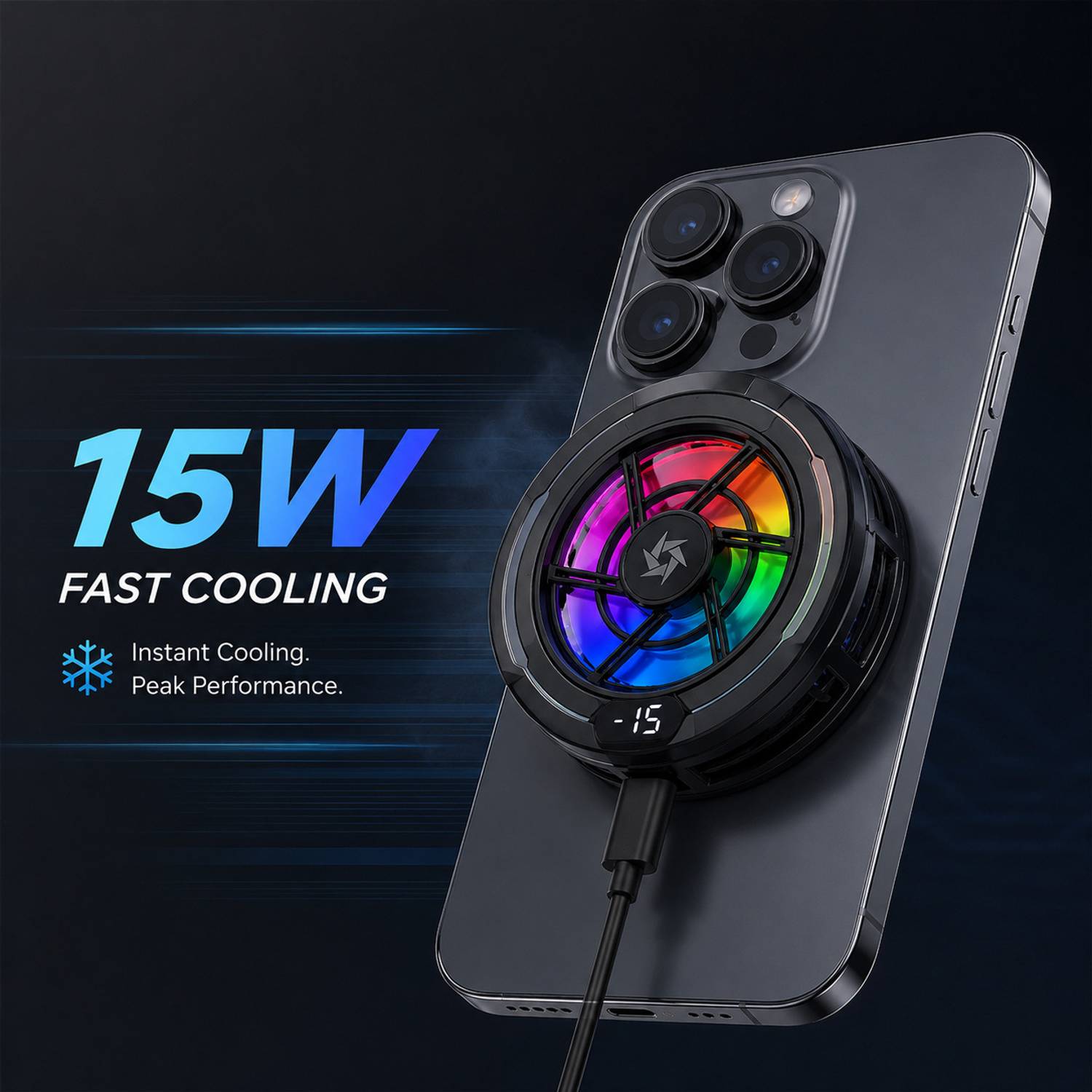 buyynation Magnetic Semiconductor Gaming Phone Cooler - Image 2