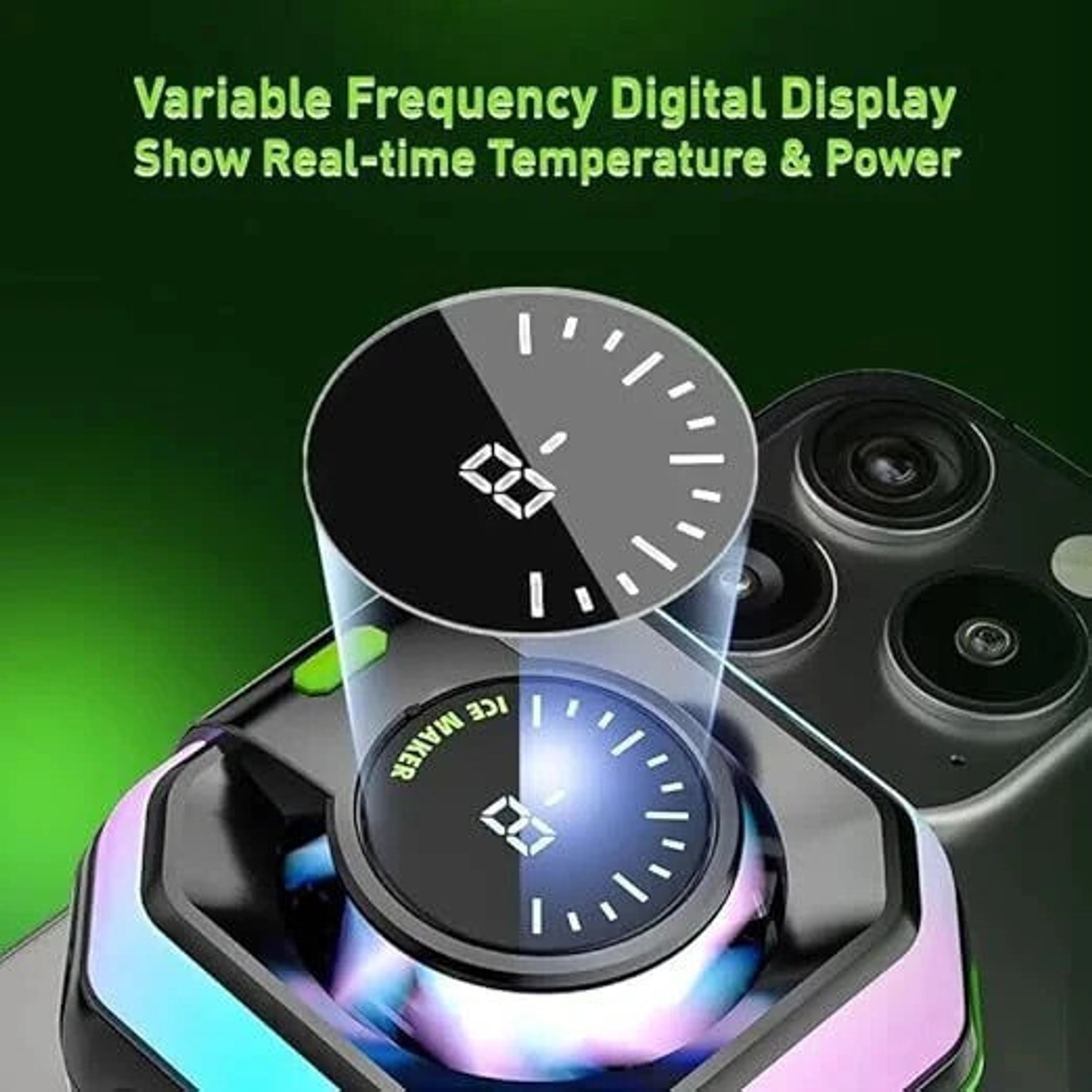 Image of Cubonic HK-5 Pro Magnetic /Detachable Grip Phone Cooler Fun for Gaming / iOS /Android Gaming Accessory Kit