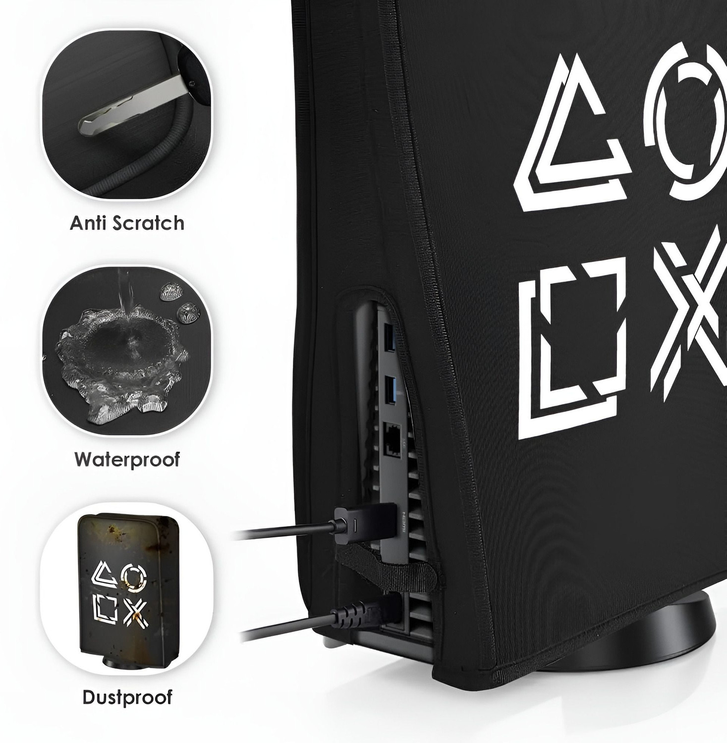 Image of HG WORLD Premium Dustproof Cover for PS5 Slim Console Protection For Disc-Digital Edition Gaming Accessory Kit