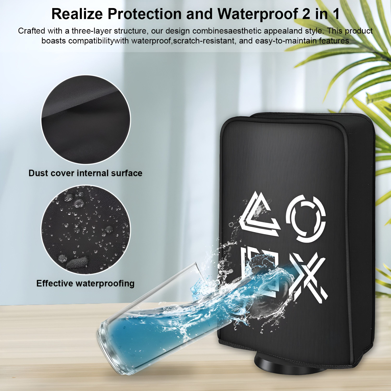 Image of HG WORLD Premium Dustproof Cover for PS5 Slim Console Protection For Disc-Digital Edition Gaming Accessory Kit
