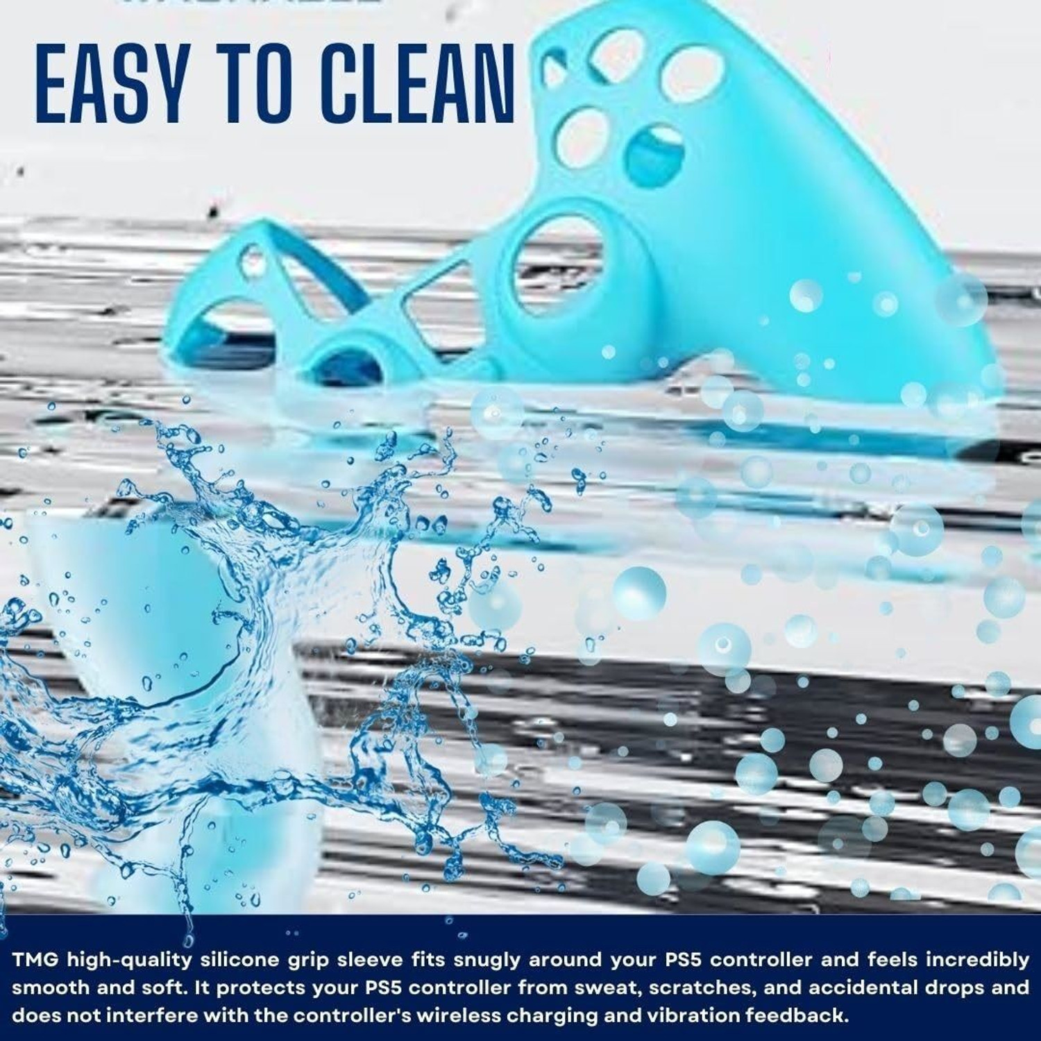 Image of HG WORLD PS5 Silicone Controller Case Cover Decorative, Protector Skin with Thumb Grips Gaming Accessory Kit