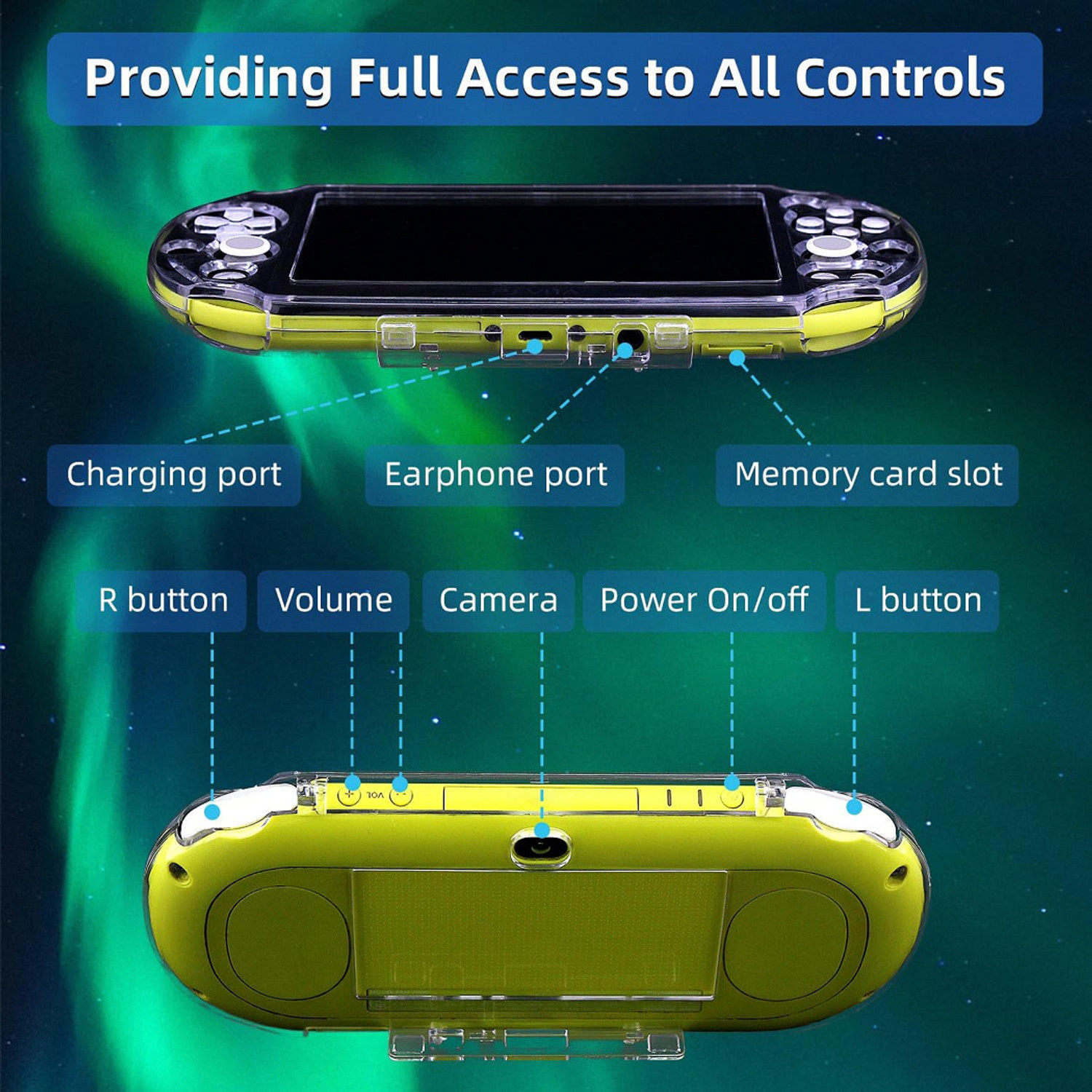Image of TMG Protective Skin Case Cover for PS VITA Slim 2000 Mode (Crystal) Gaming Accessory Kit
