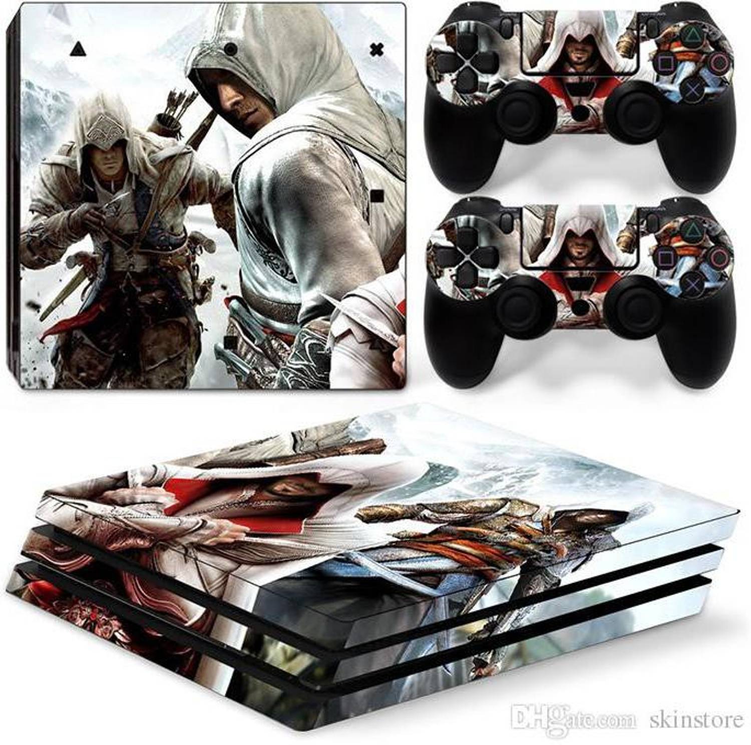 A1GRAPHIX Skin Sticker Cover for PS4 Pro Console and Controllers AD Gaming Accessory Kit