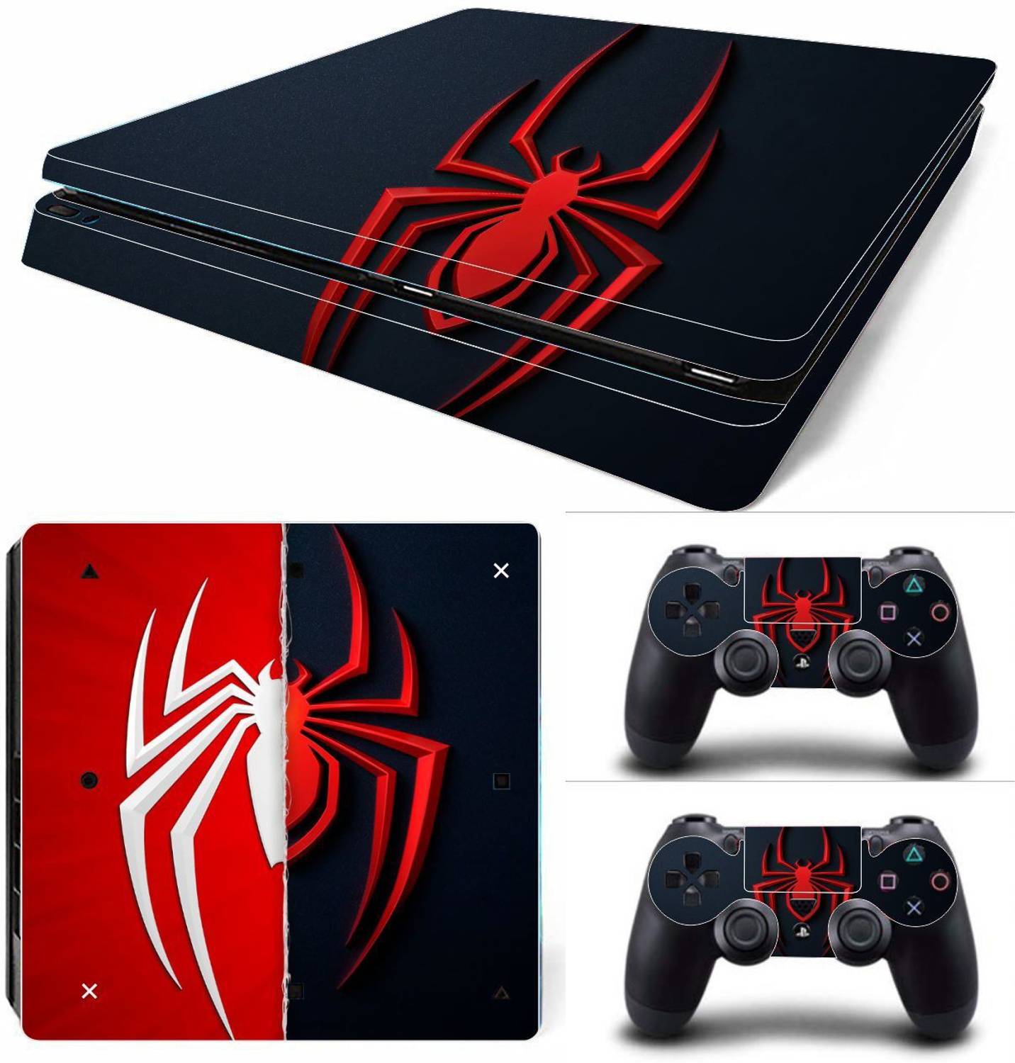 A1GRAPHIX Theme 3M Skin Sticker Cover for PS4 Slim Console and Controllers b  Gaming Accessory Kit