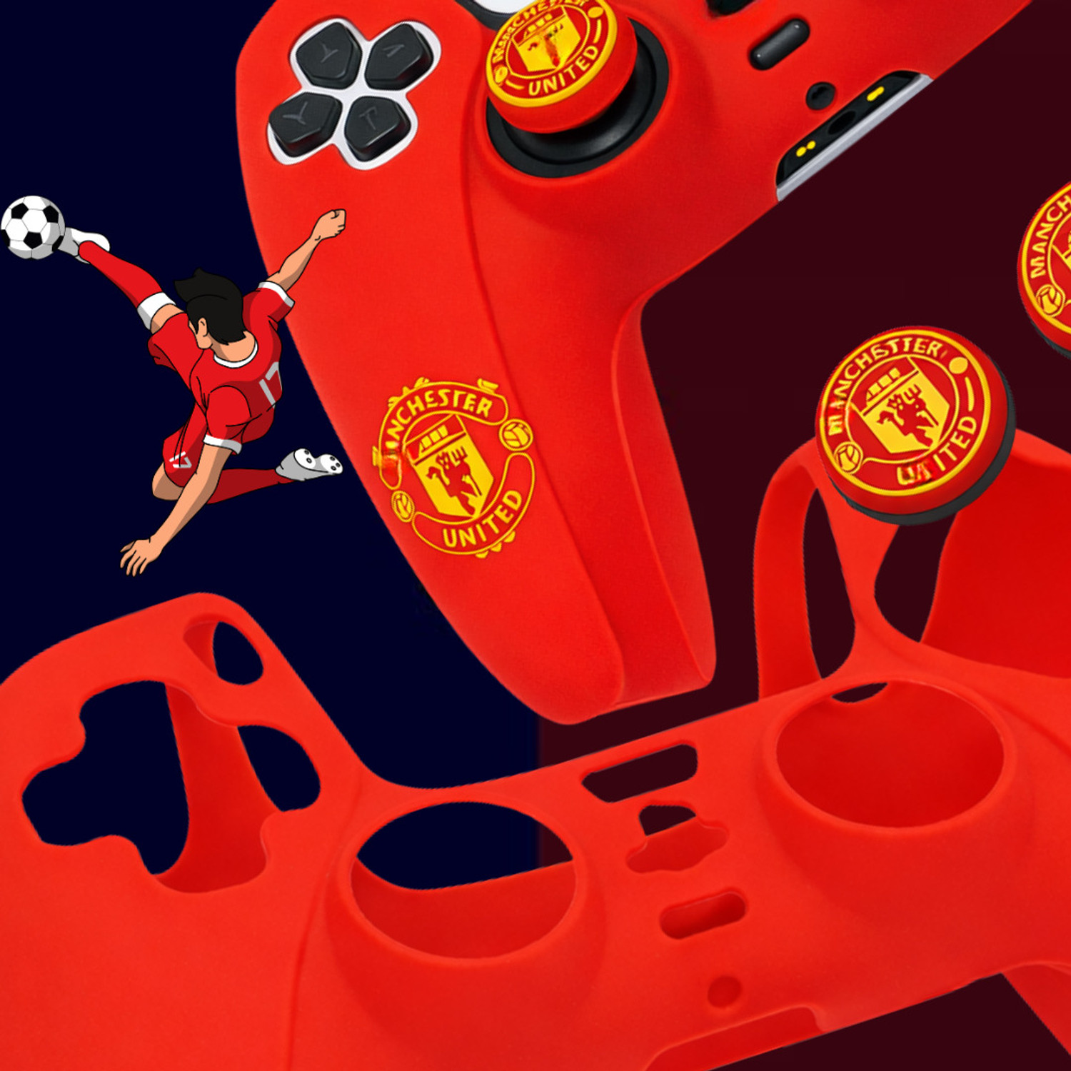 Image of TMG PS5 Controller Skin Football Club Design Silicone Case for PS5 Controller Gaming Accessory Kit